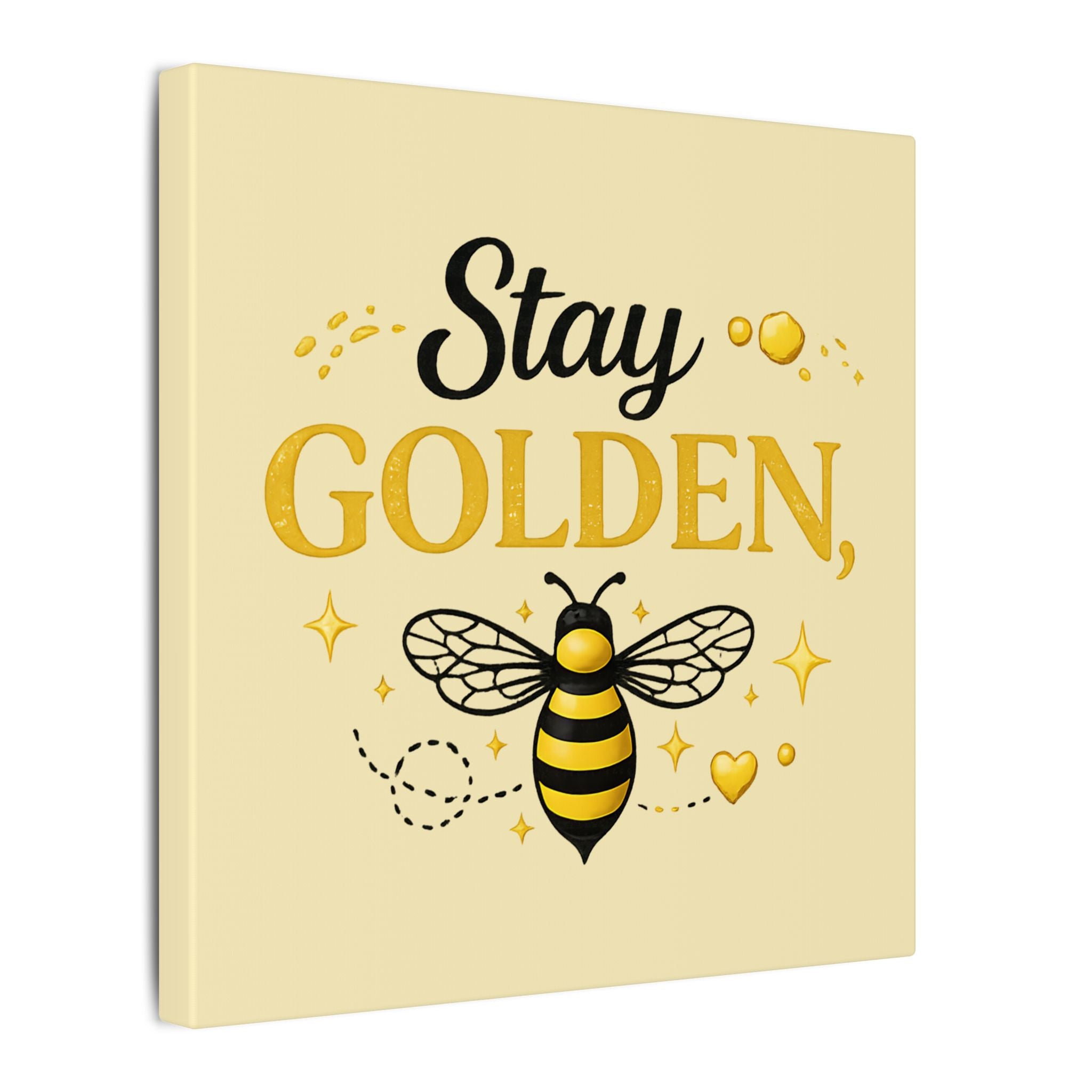 Stay Golden Bee Canvas Wall Art – Inspirational Nursery & Home Decor - Creations by Chris and Carlos