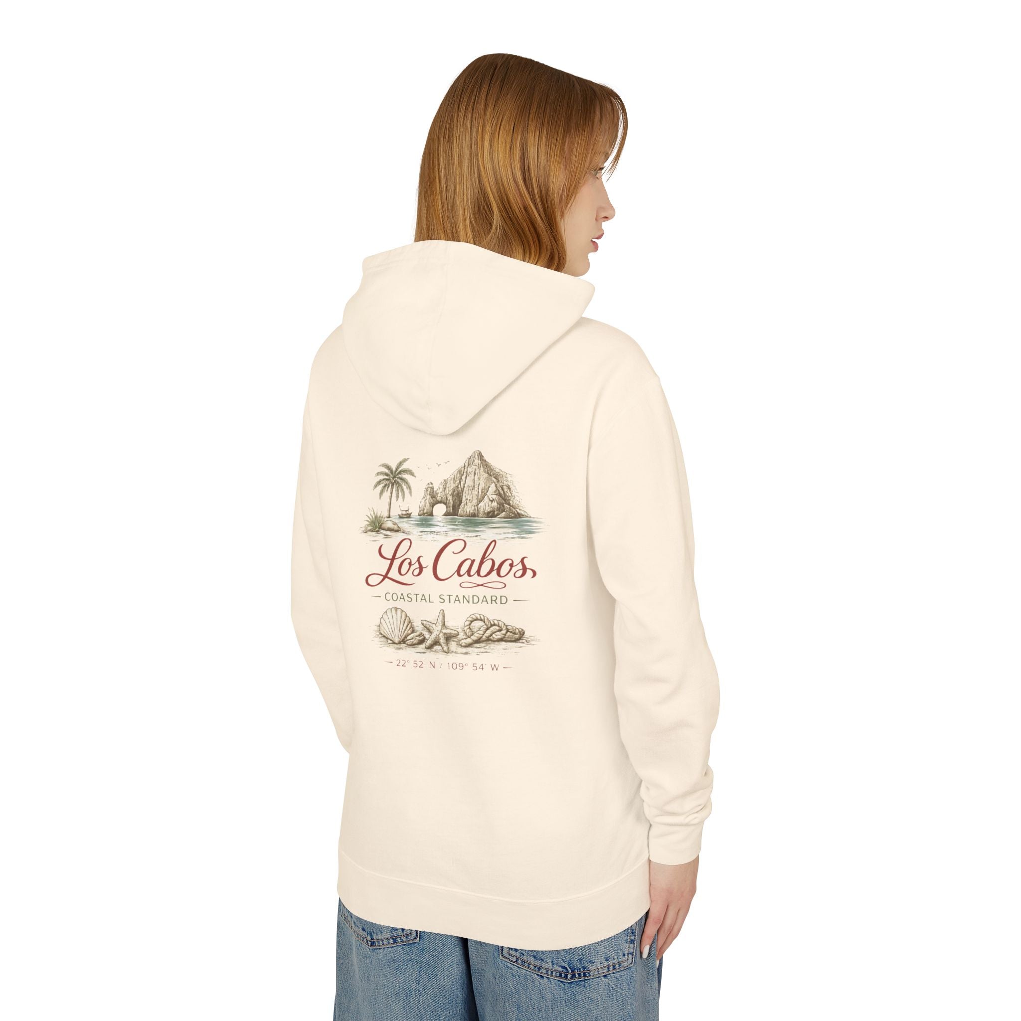 Los Cabos Cactus Hoodie — Vintage Desert Beach Travel Sweatshirt - Creations by Chris and Carlos