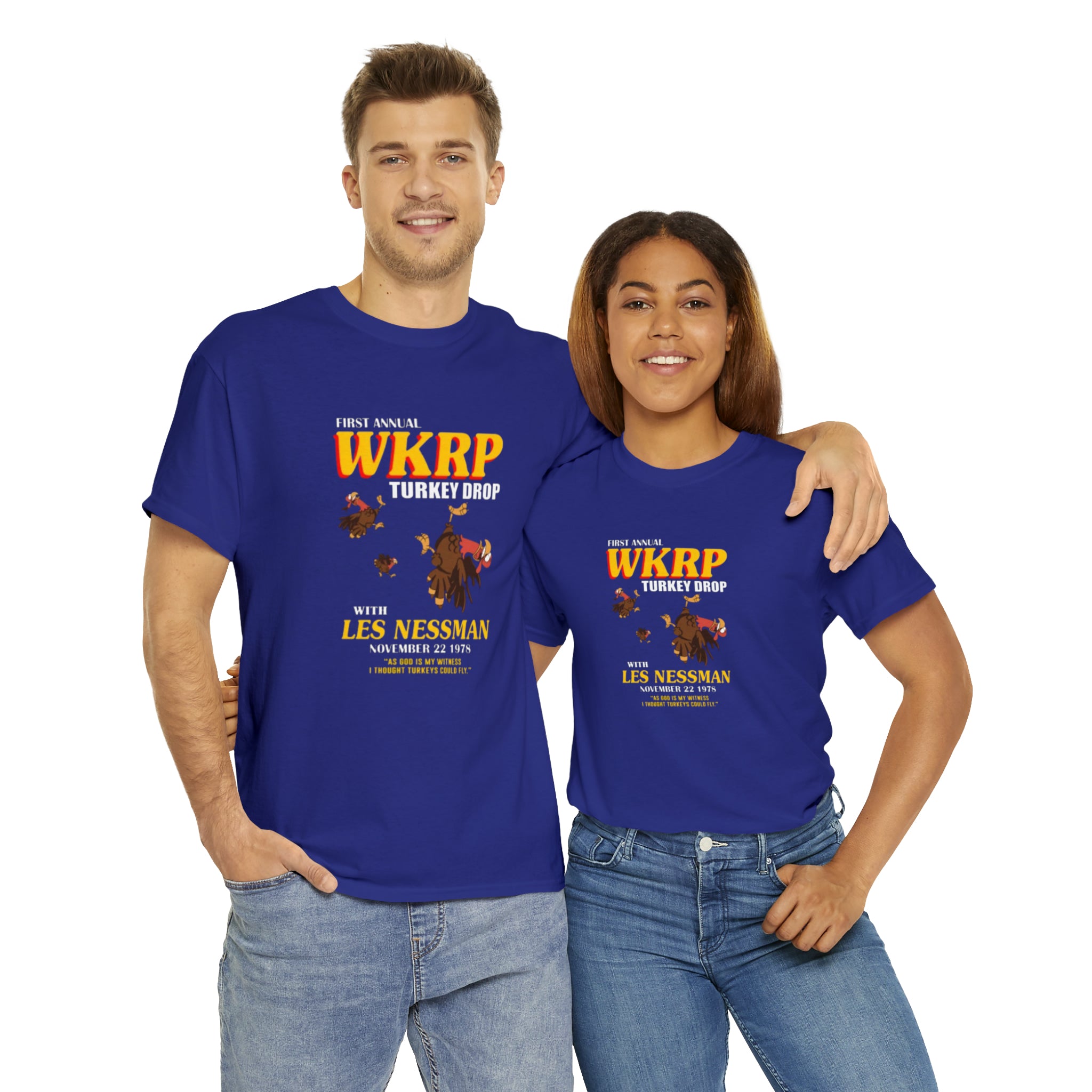 WKRP 70's TV Show- Unisex Heavy Cotton T-Shirt - Creations by Chris and Carlos