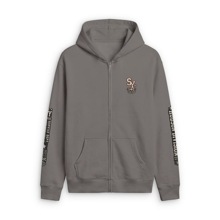 Vintage Racing Zip Hoodie — Staten 14C New York Graphic
