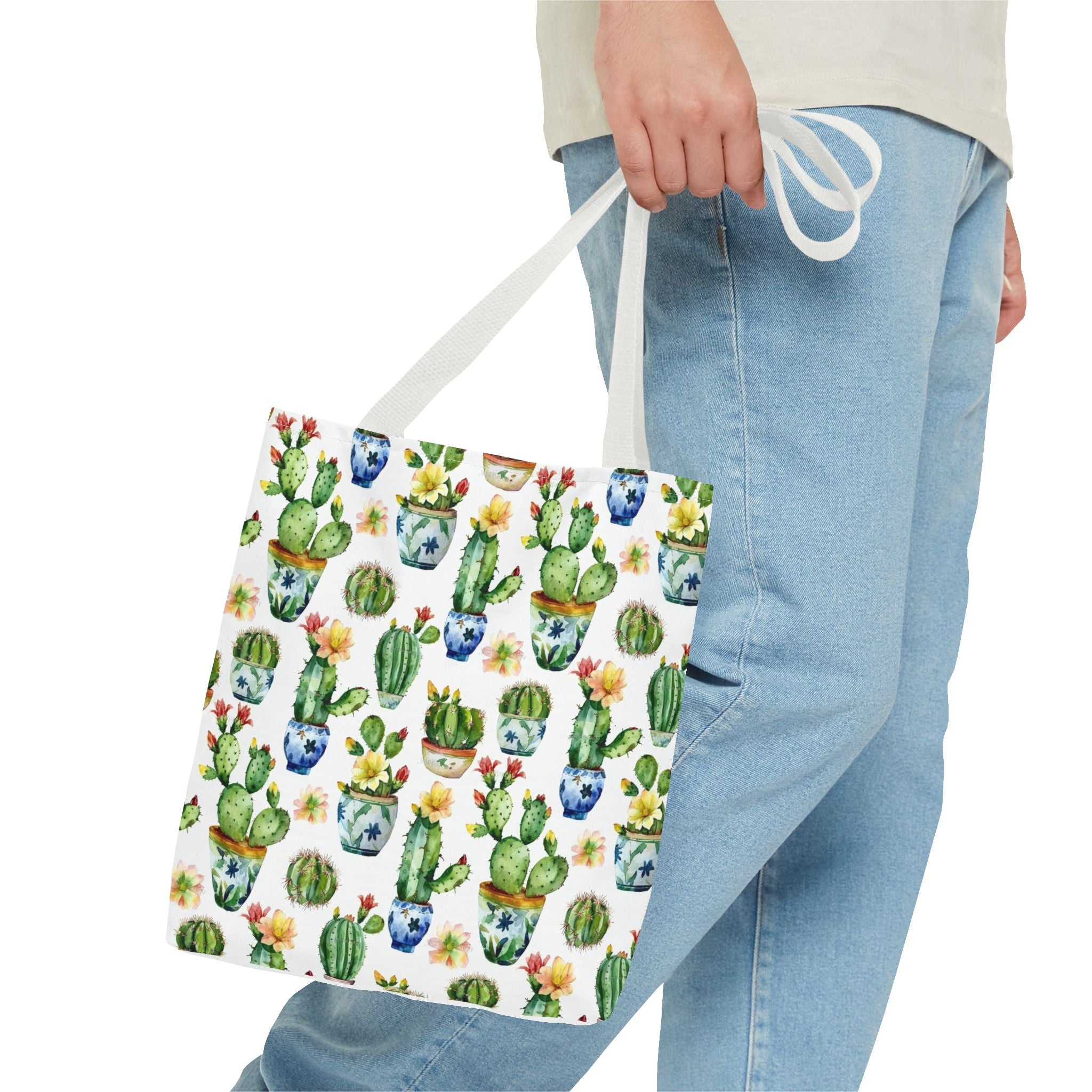 Sol y Alegría (Sun and Joy) Collection- Cactus Succulent Pattern Microfiber Blanket Soft Velveteen Throw for Home & Garden Lovers Cactus Watercolor Tote Bag – Floral Potted Succulent Pattern All-Over Print - Creations by Chris and Carlos