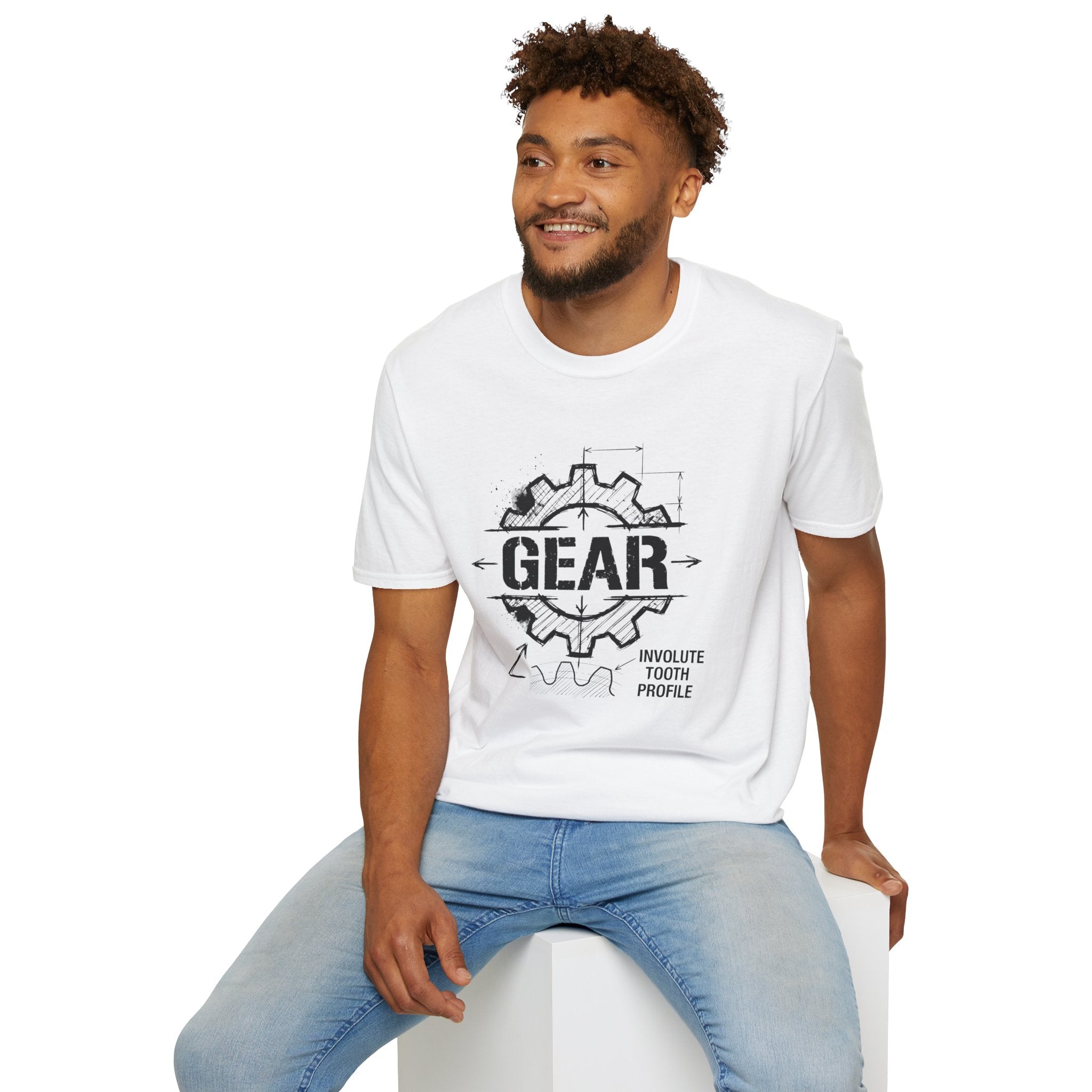 The Foundry Collective Gear Blueprint T-Shirt — Mechanical Engineering Sketch Tee - Creations by Chris and Carlos