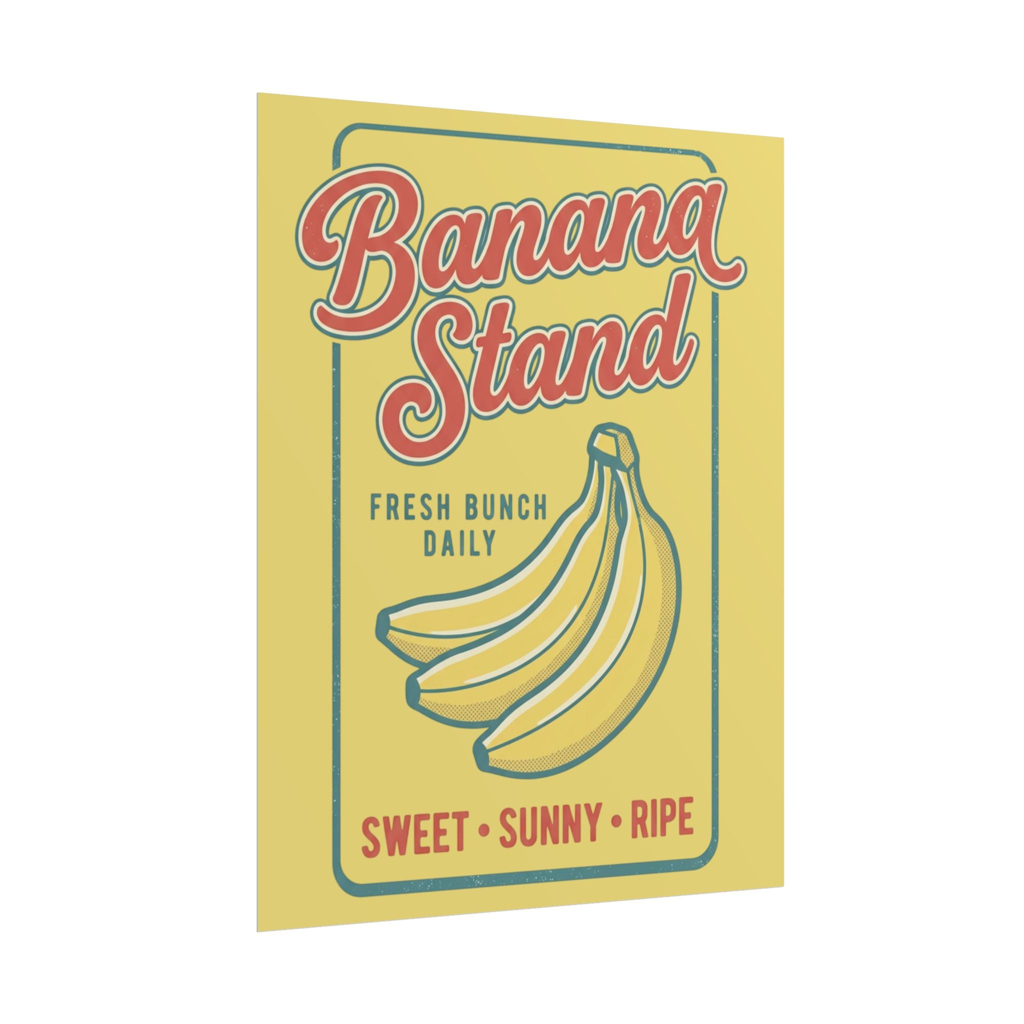 Banana Stand Retro Poster — Vintage Fruit Market Wall Art (Rolled Poster) - Creations by Chris and Carlos
