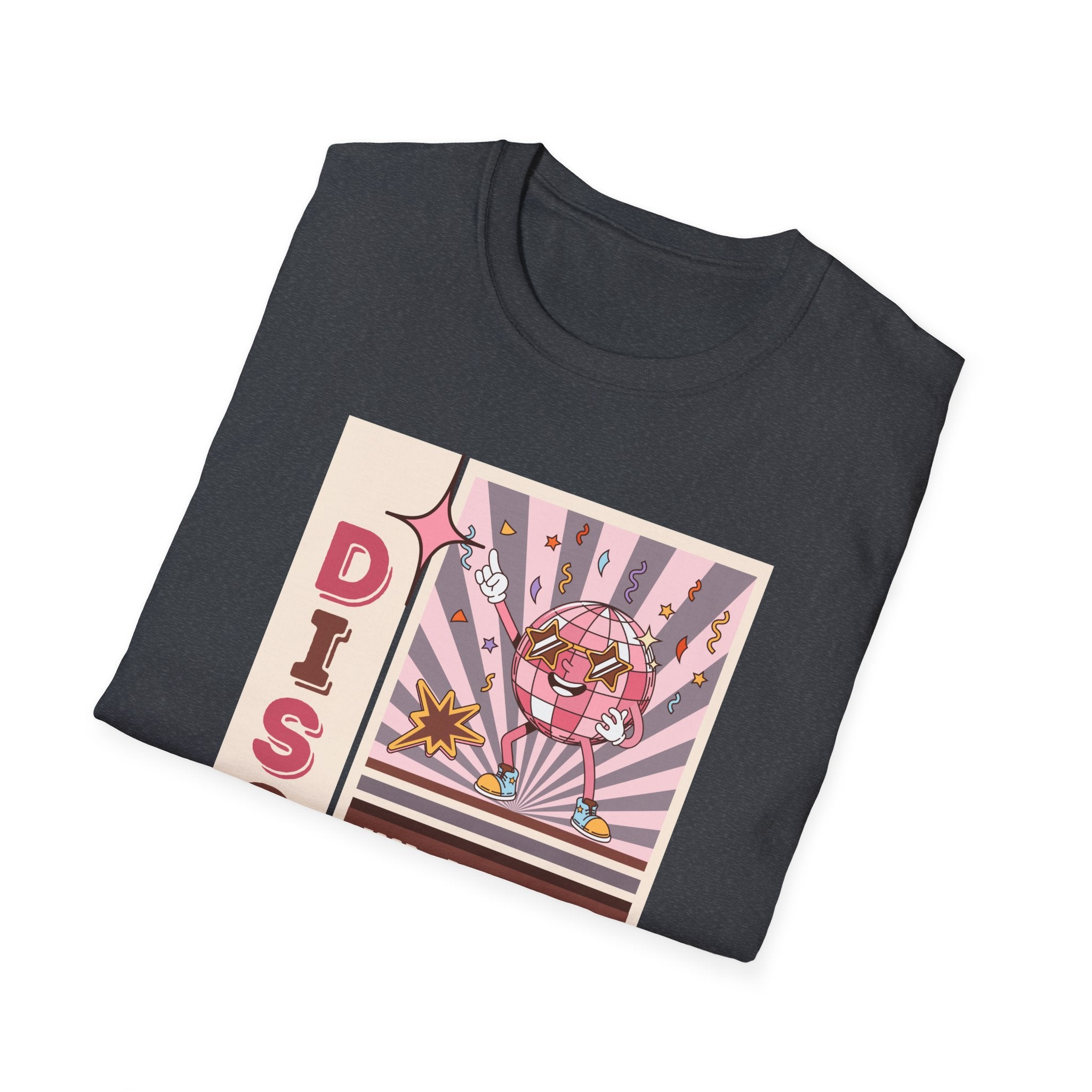 Disco Party T-Shirt — Retro 70s Vinyl Night Poster Tee ("DISCO" 20 February 5PM–11PM) - Creations by Chris and Carlos