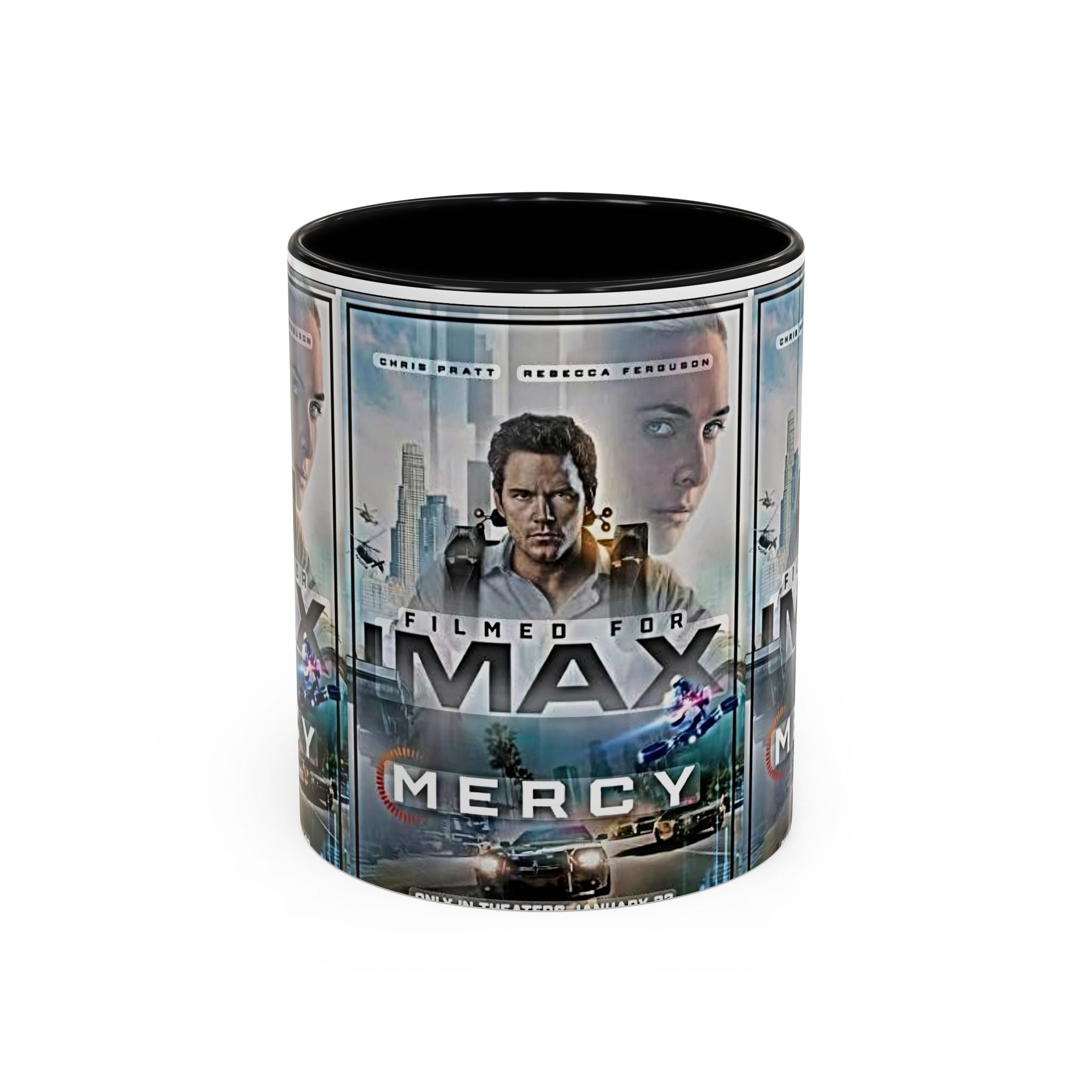 Accent Coffee Mug — 'Mercy' Movie Poster Design (11/15oz) - Creations by Chris and Carlos