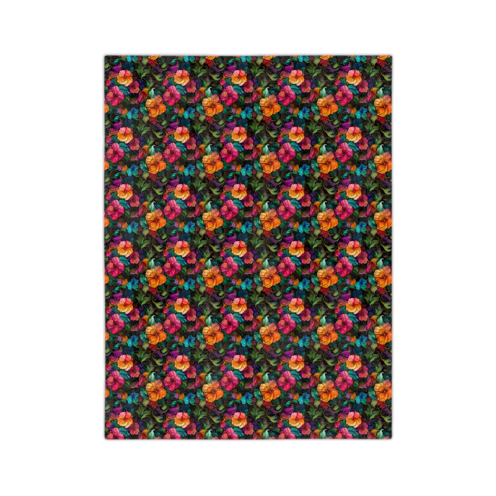 Sol y Alegría (Sun and Joy) Collection-Floral Velvet Microfiber Blanket Colorful Tropical Bloom Throw - Creations by Chris and Carlos