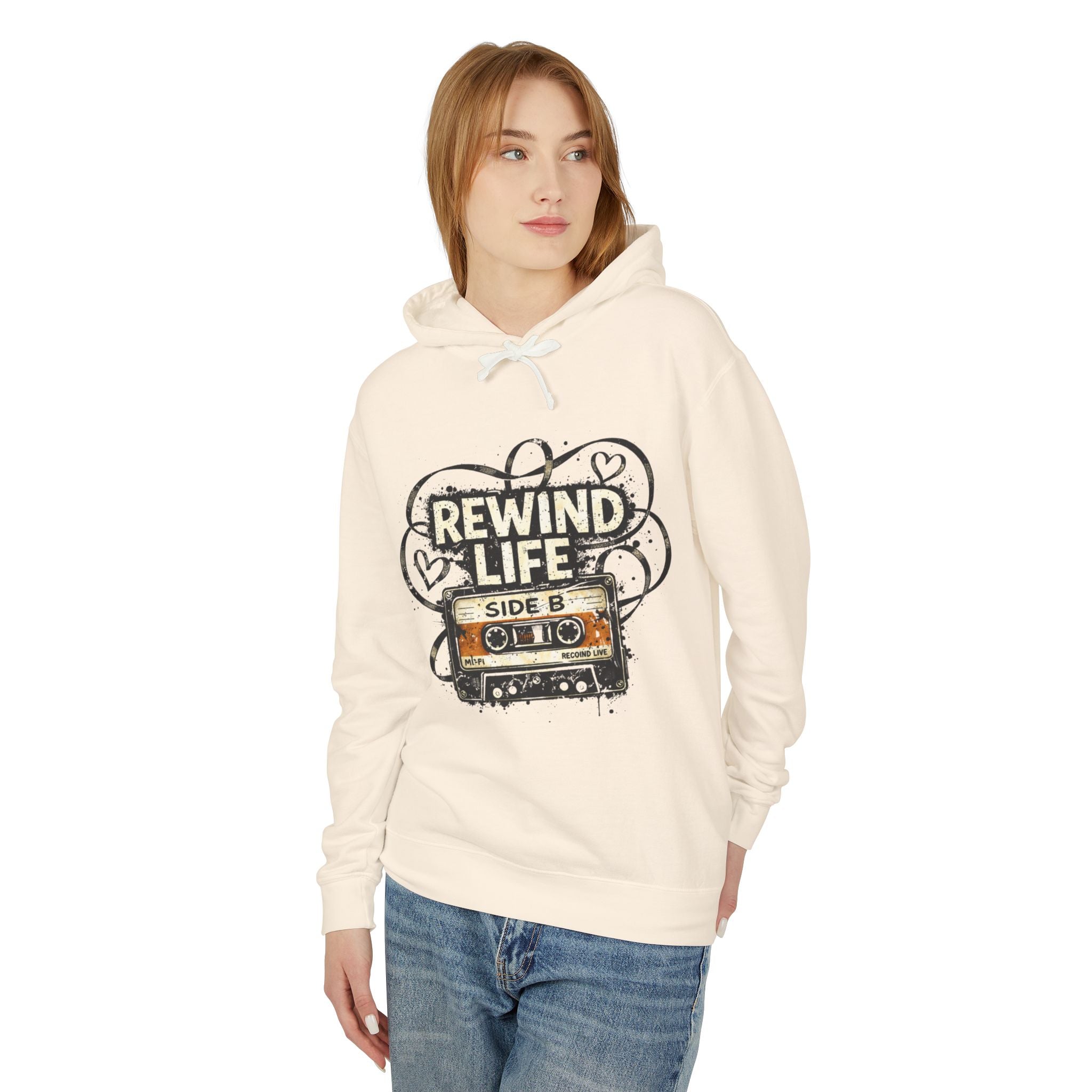 Retro 'Rewind Life' Cassette Hoodie - Creations by Chris and Carlos