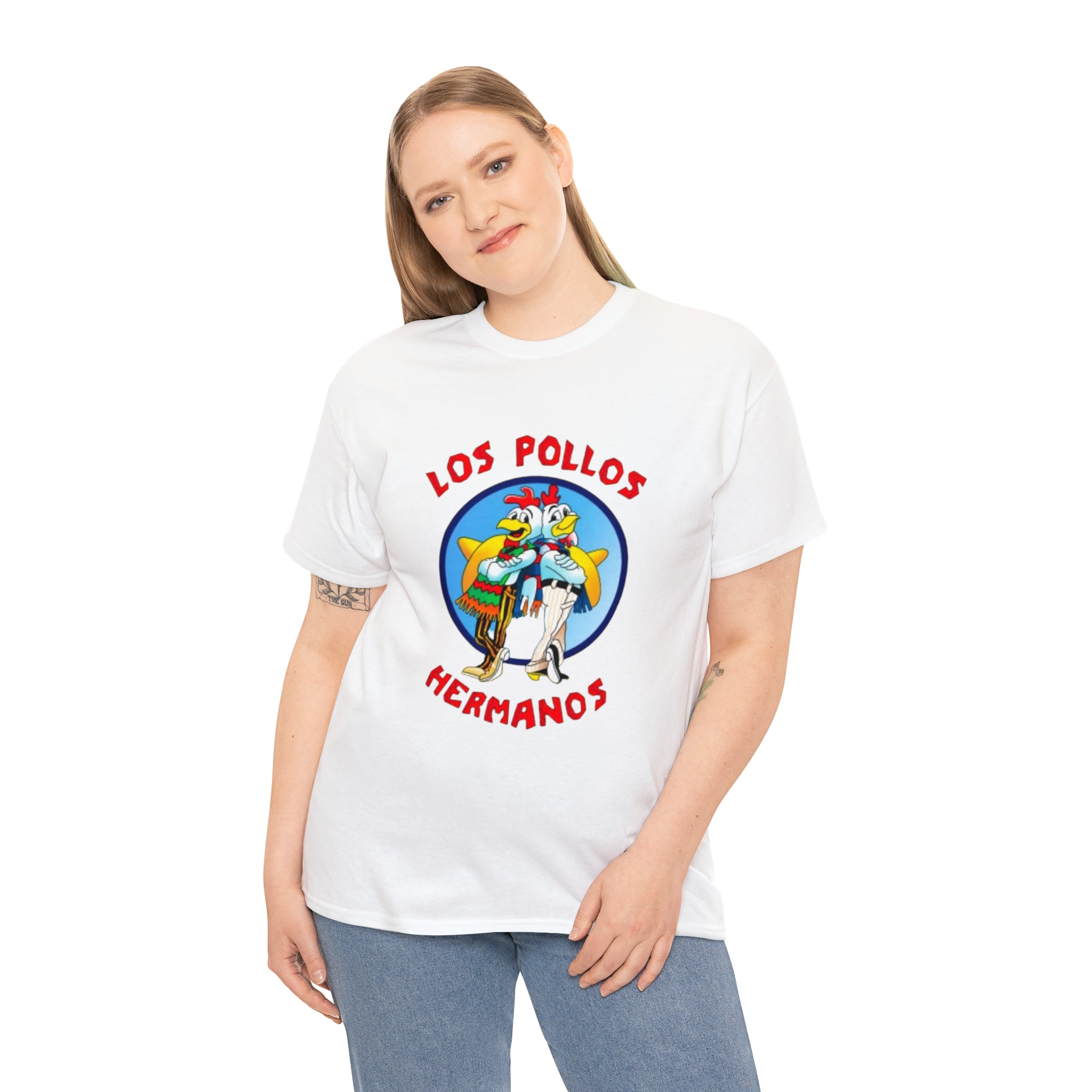 Pollos- Unisex Heavy Cotton T-Shirt - Creations by Chris and Carlos