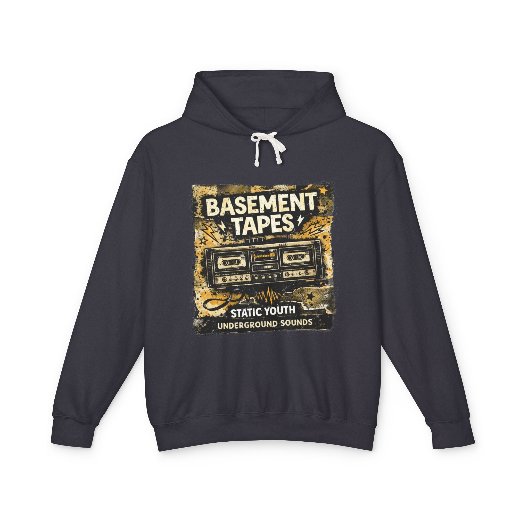 Basement Tapes Vintage Cassette Hoodie — Retro Music Streetwear - Creations by Chris and Carlos