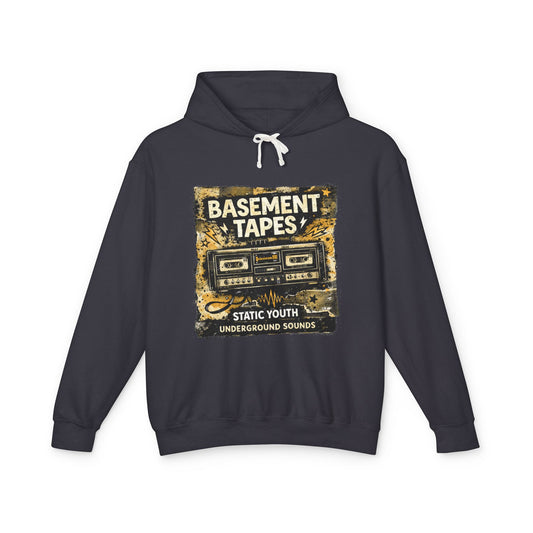 Basement Tapes Vintage Cassette Hoodie — Retro Music Streetwear - Creations by Chris and Carlos