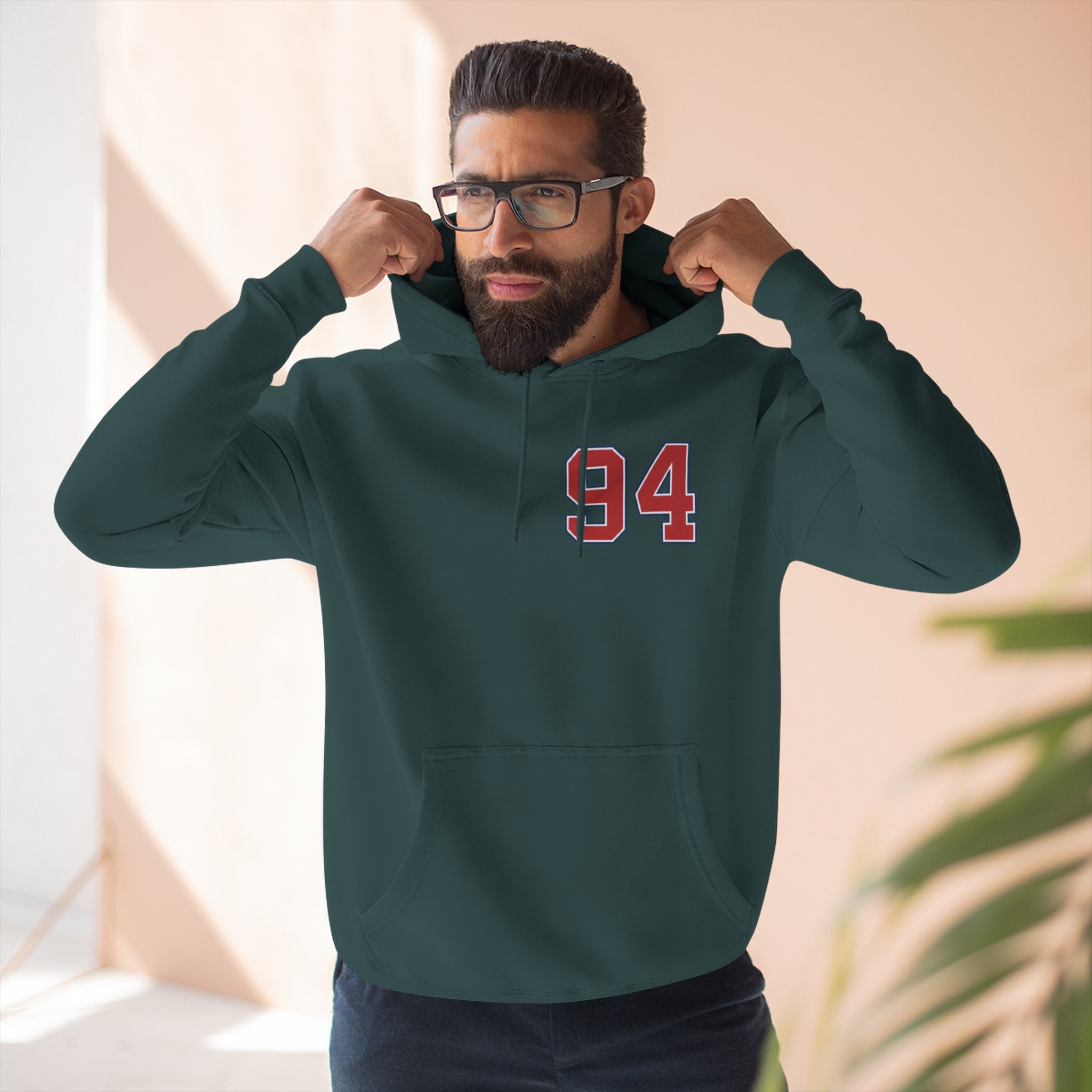 94 BNY Bunny Football Hoodie — Funny Easter Sports Pullover - Creations by Chris and Carlos