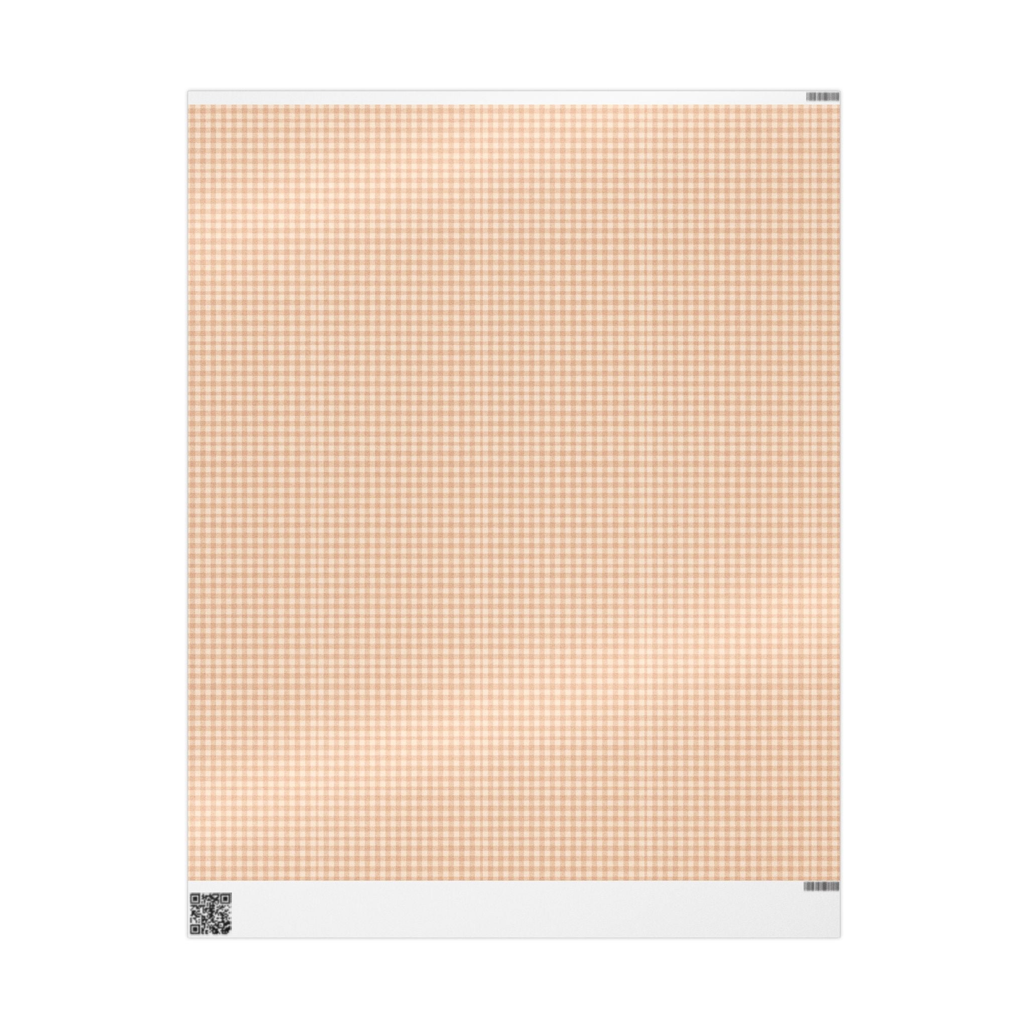Gingham Check Wrapping Paper Roll — Pink & Peach Plaid Gift Wrap - Creations by Chris and Carlos