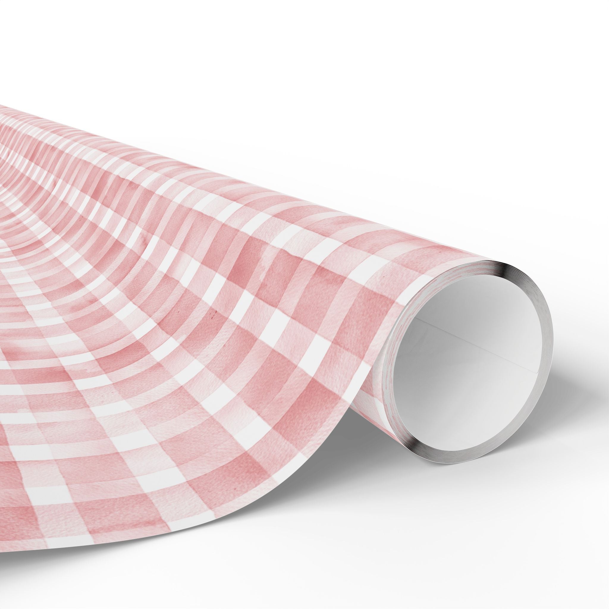 Pink Buffalo Check Wrapping Paper Roll — Classic Gingham Gift Wrap for Birthdays, Baby Showers, and Bridal Showers - Creations by Chris and Carlos
