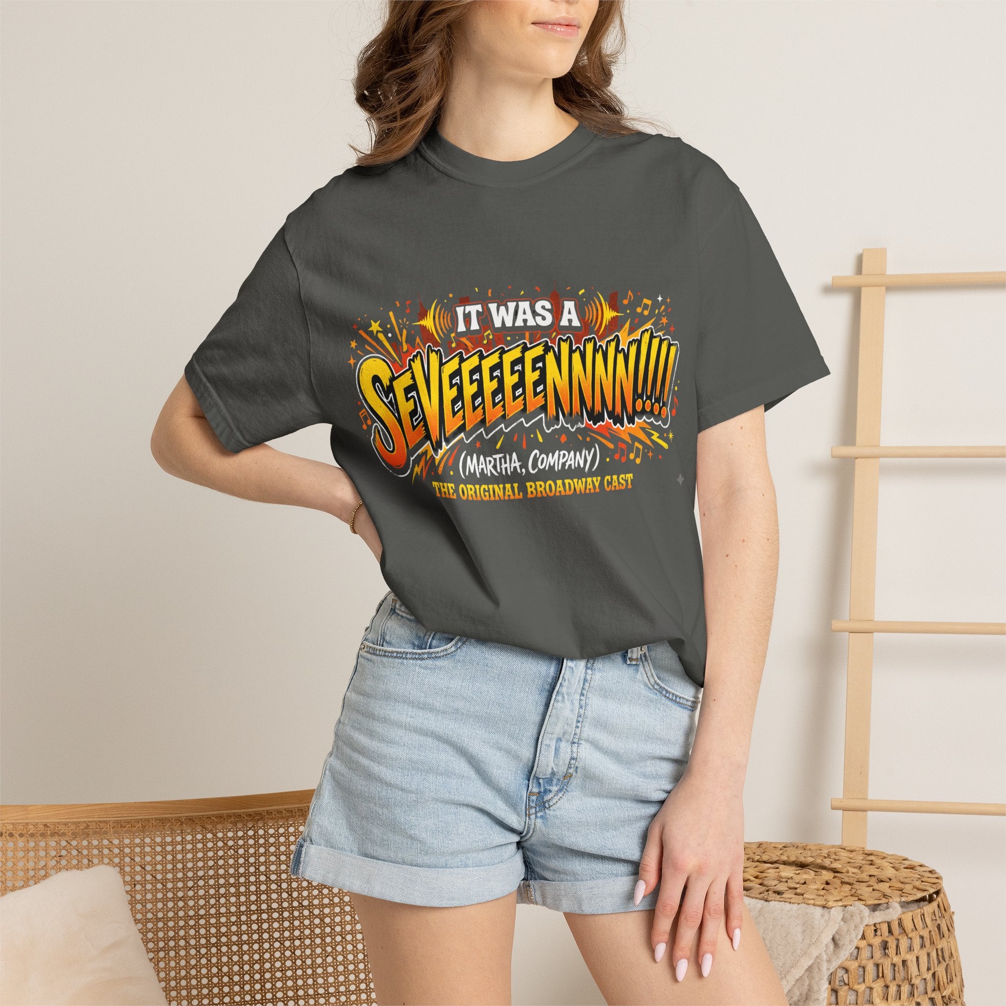 SEVEEEEEENNNN!!! Comic-Style Graphic T-Shirt - Creations by Chris and Carlos