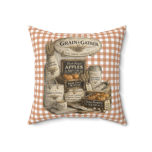 Old Soul Harvest™ Heirloom Plaid Throw Pillow - Throw Pillow from Old Soul Harvest Campfire Circle