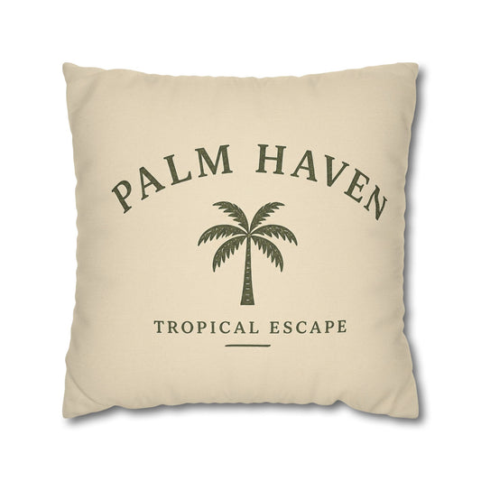 Palm Haven Tropical Escape Decorative Pillow Cover - Creations by Chris and Carlos