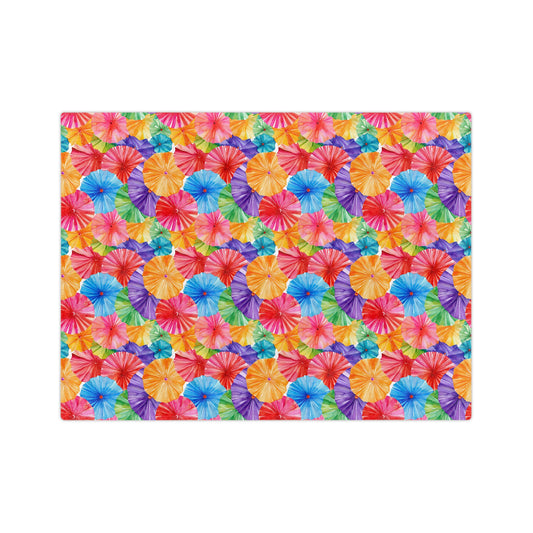 Sol y Alegría (Sun and Joy) Collection- Cactus Succulent Pattern Microfiber Blanket Soft Velveteen Throw for Home & Garden LoversTropical Parasol Velveteen Microfiber Blanket — Bright Floral Beach Umbrella Print, Cozy Travel & Home Throw - Creations by Chris and Carlos