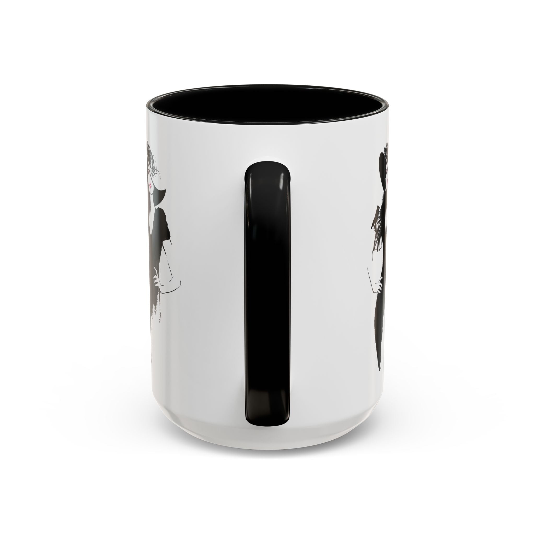 Elegant Lady Fashion Coffee Mug – Vintage Chic Black & White Accent - Creations by Chris and Carlos