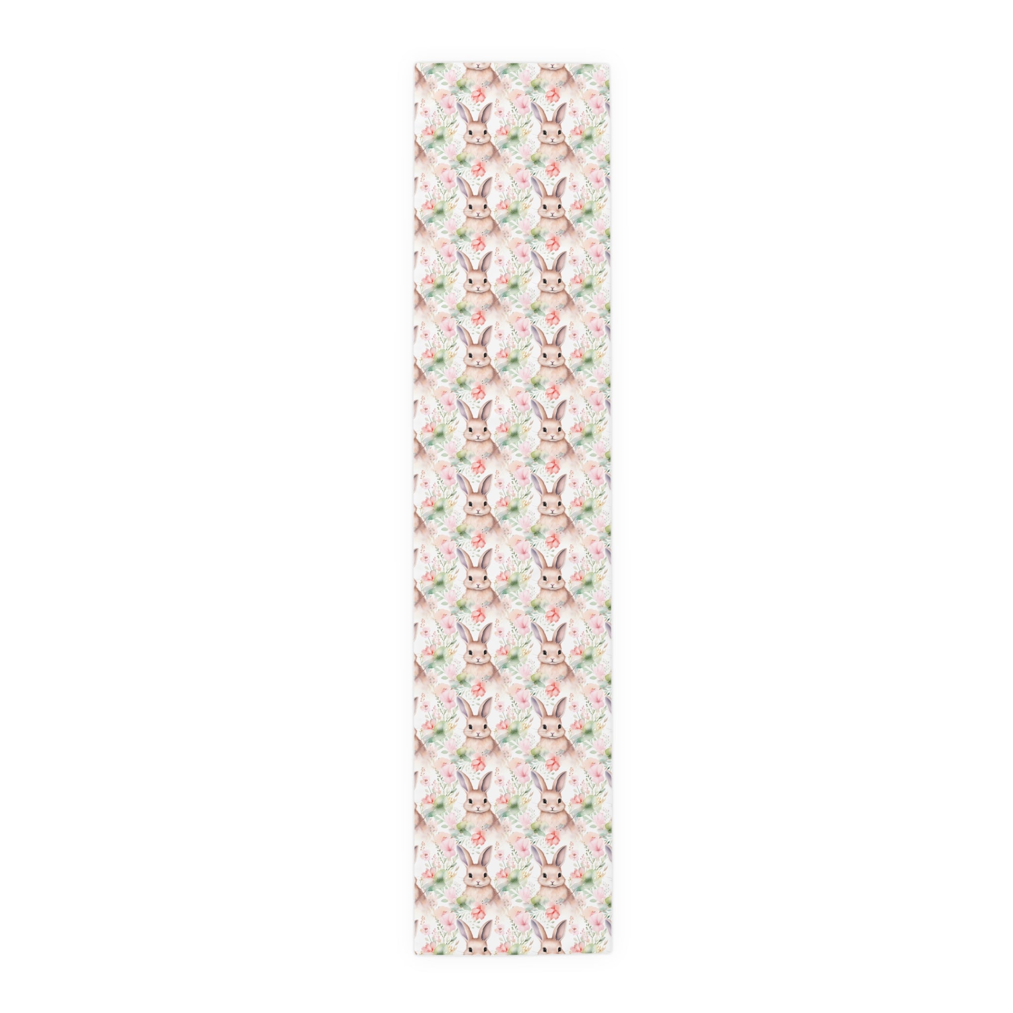 Easter Bunny Floral Table Runner — Spring Cotton-Poly Dining Decor - Creations by Chris and Carlos