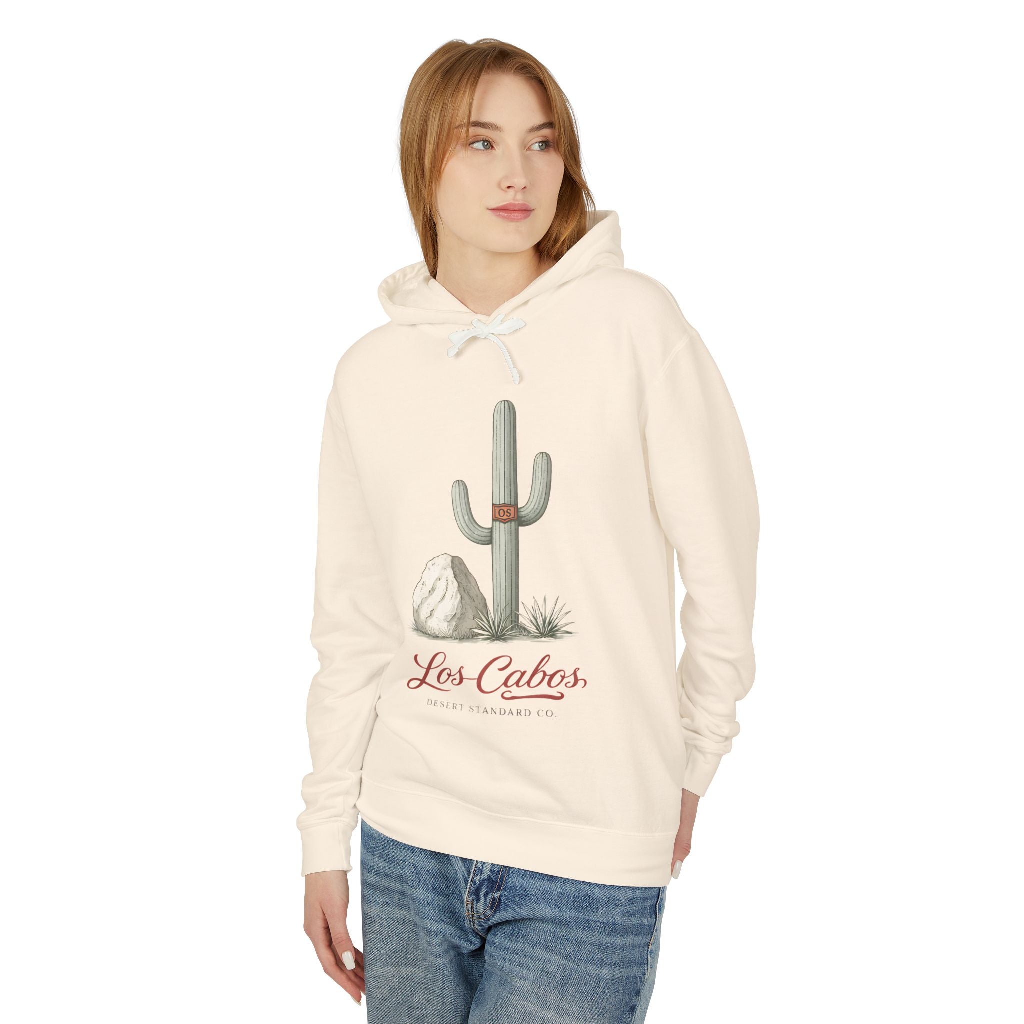Los Cabos Cactus Hoodie — Lightweight Desert Travel Sweatshirt - Creations by Chris and Carlos