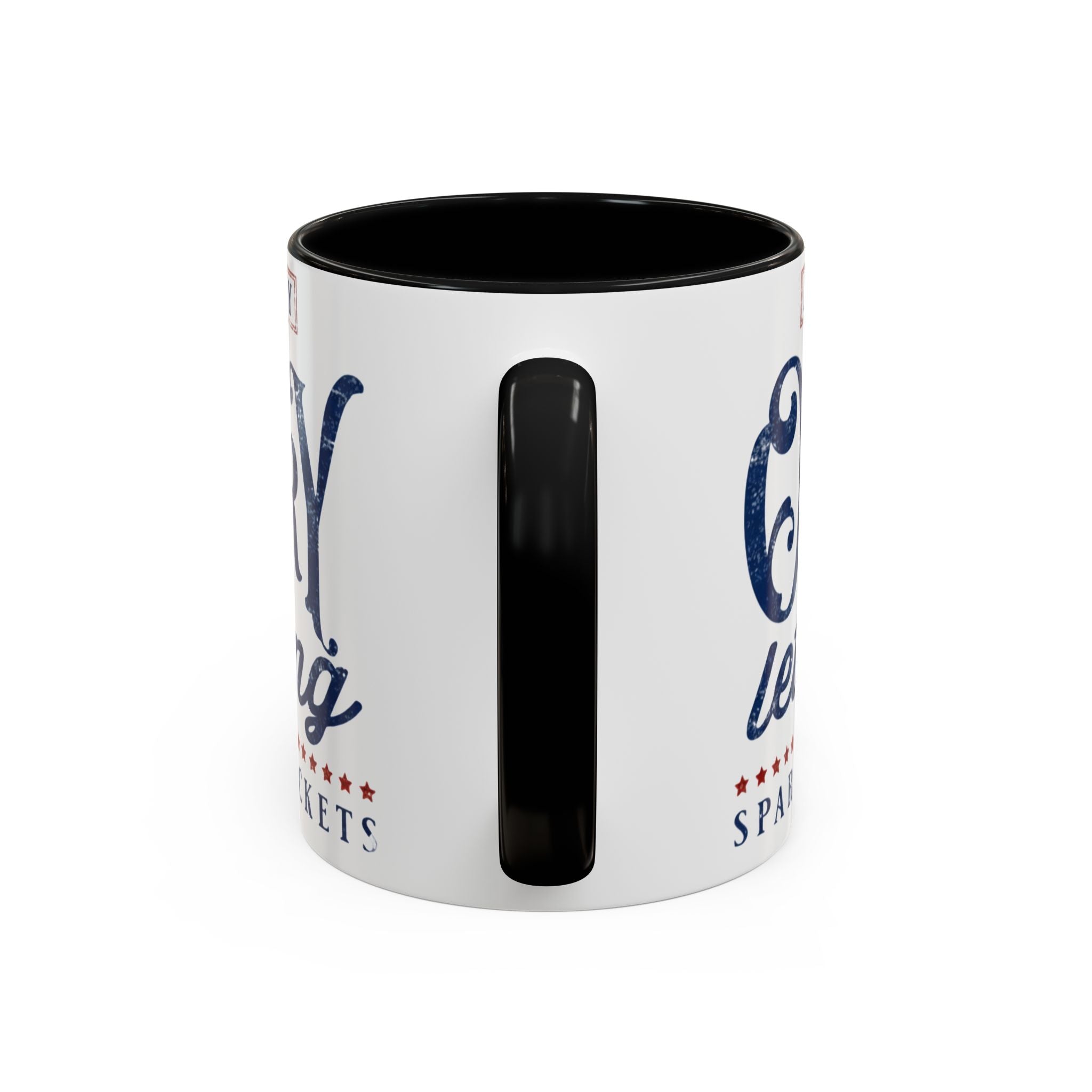 Patriotic 'Land of Glory' Accent Coffee Mug – Vintage 4th of July Americana Design - Creations by Chris and Carlos
