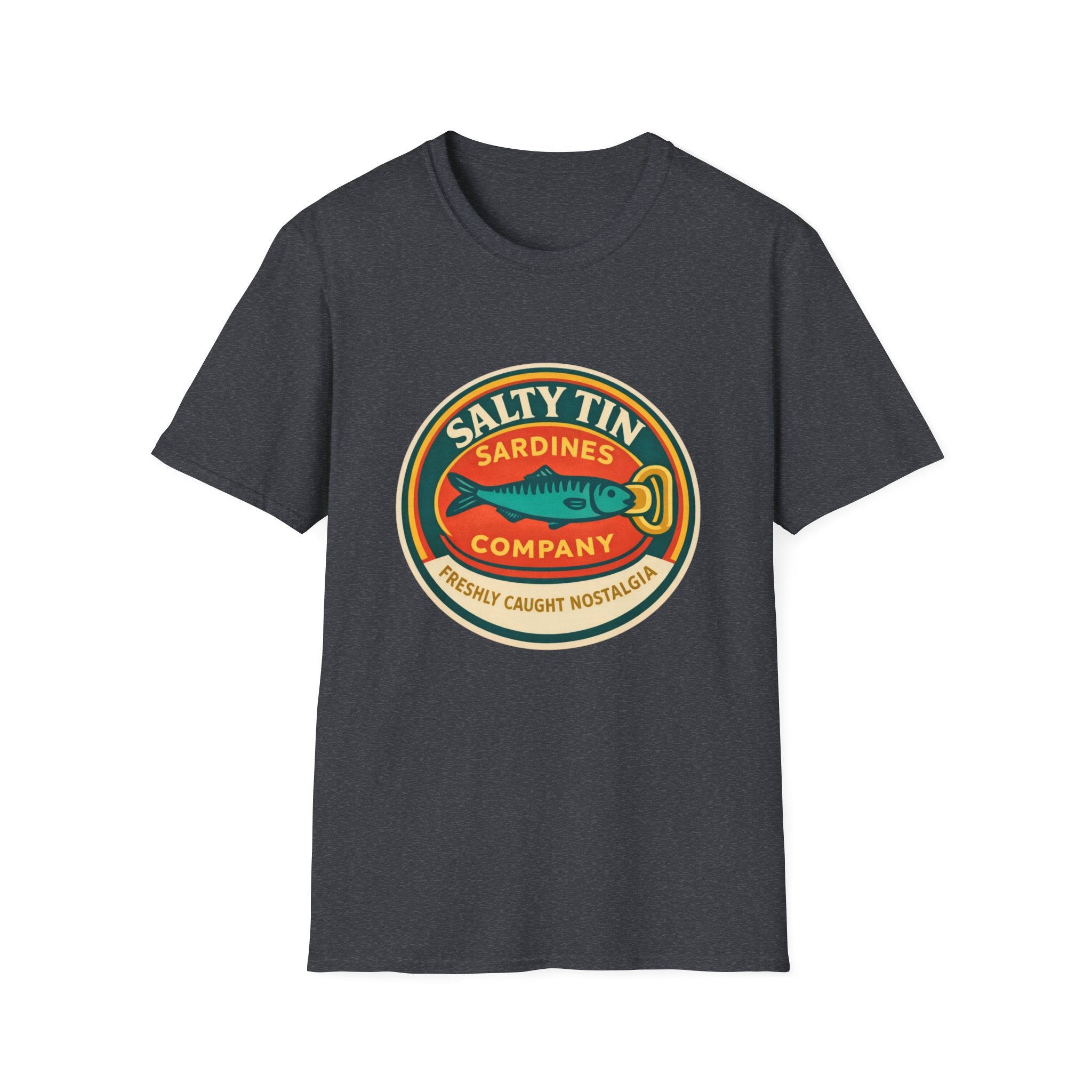 Salty Tin Sardines Vintage Logo T-Shirt - Creations by Chris and Carlos