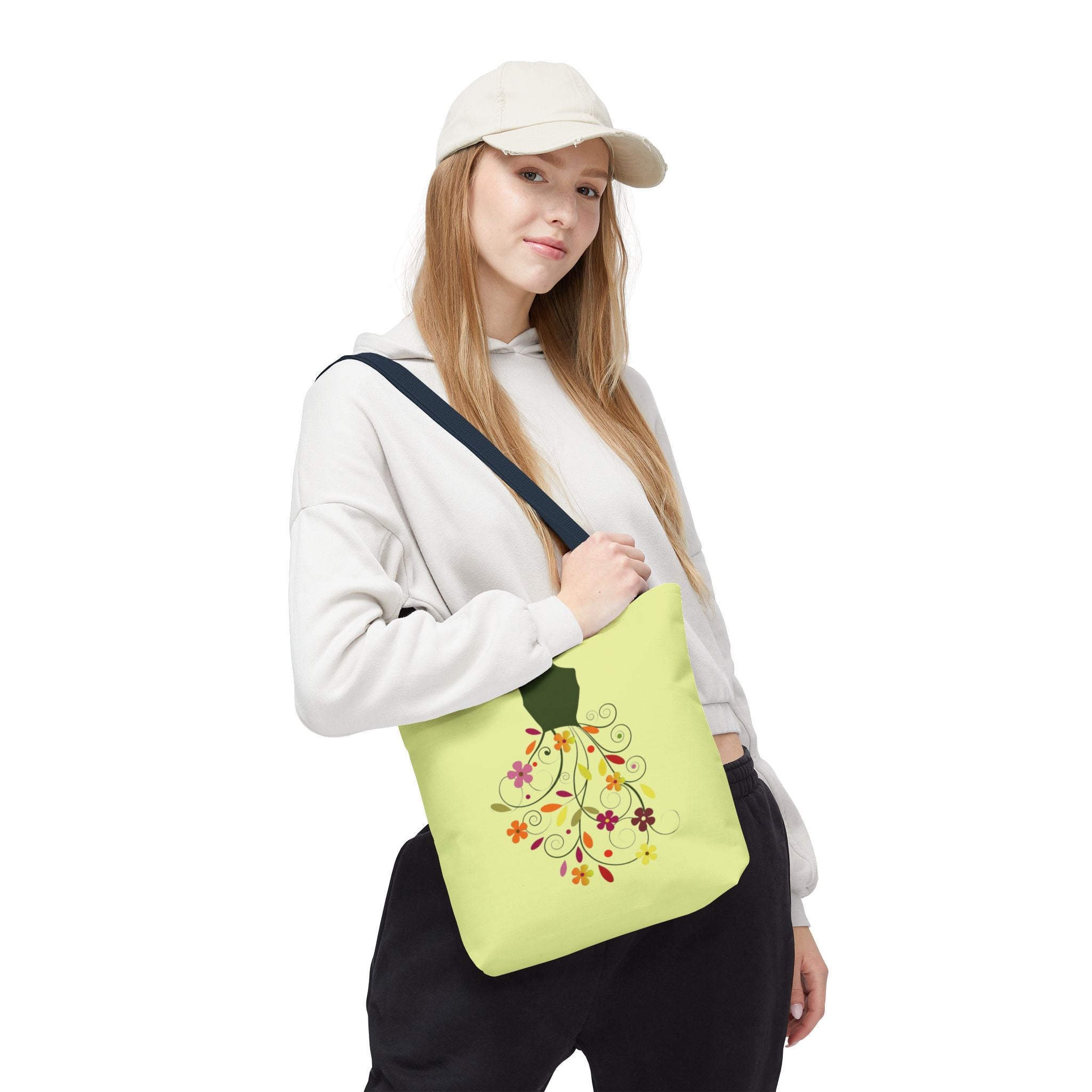 Floral Dressform Tote Bag – Spring Floral Pattern AOP Tote - Creations by Chris and Carlos