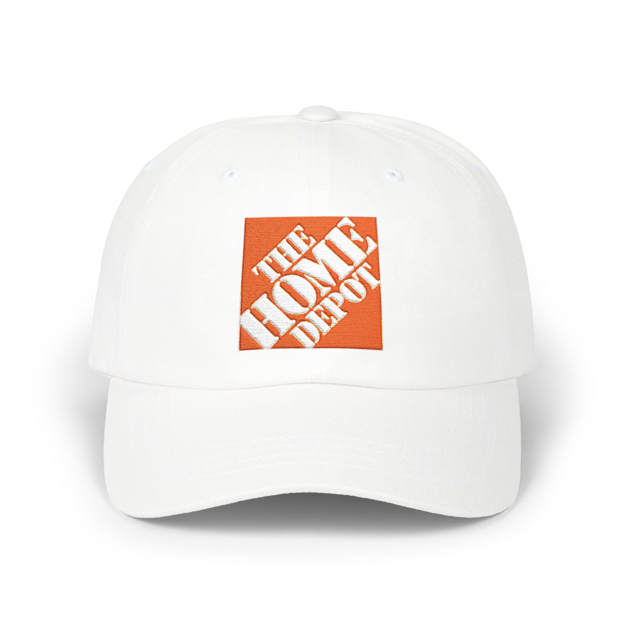 Dad Cap — Embroidered Orange Home Depot Logo Baseball Hat - Creations by Chris and Carlos