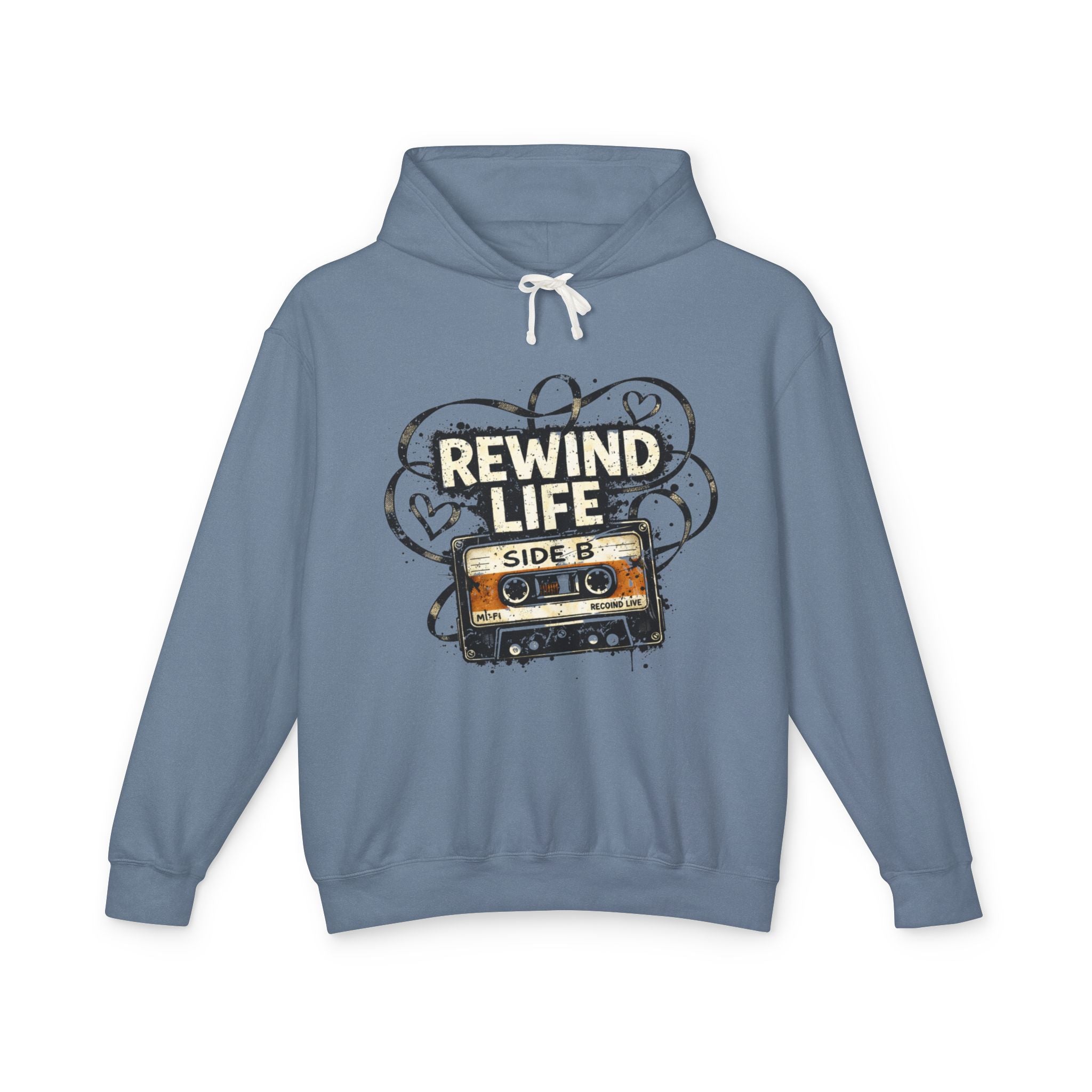 Retro 'Rewind Life' Cassette Hoodie - Creations by Chris and Carlos