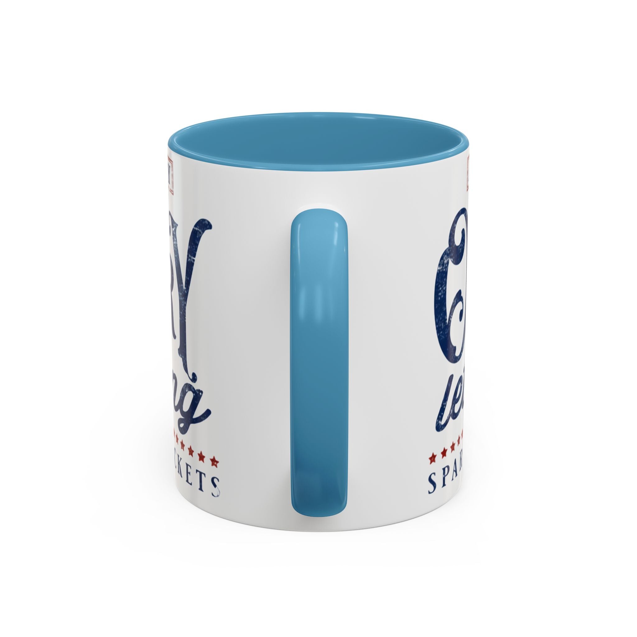 Patriotic 'Land of Glory' Accent Coffee Mug – Vintage 4th of July Americana Design - Creations by Chris and Carlos