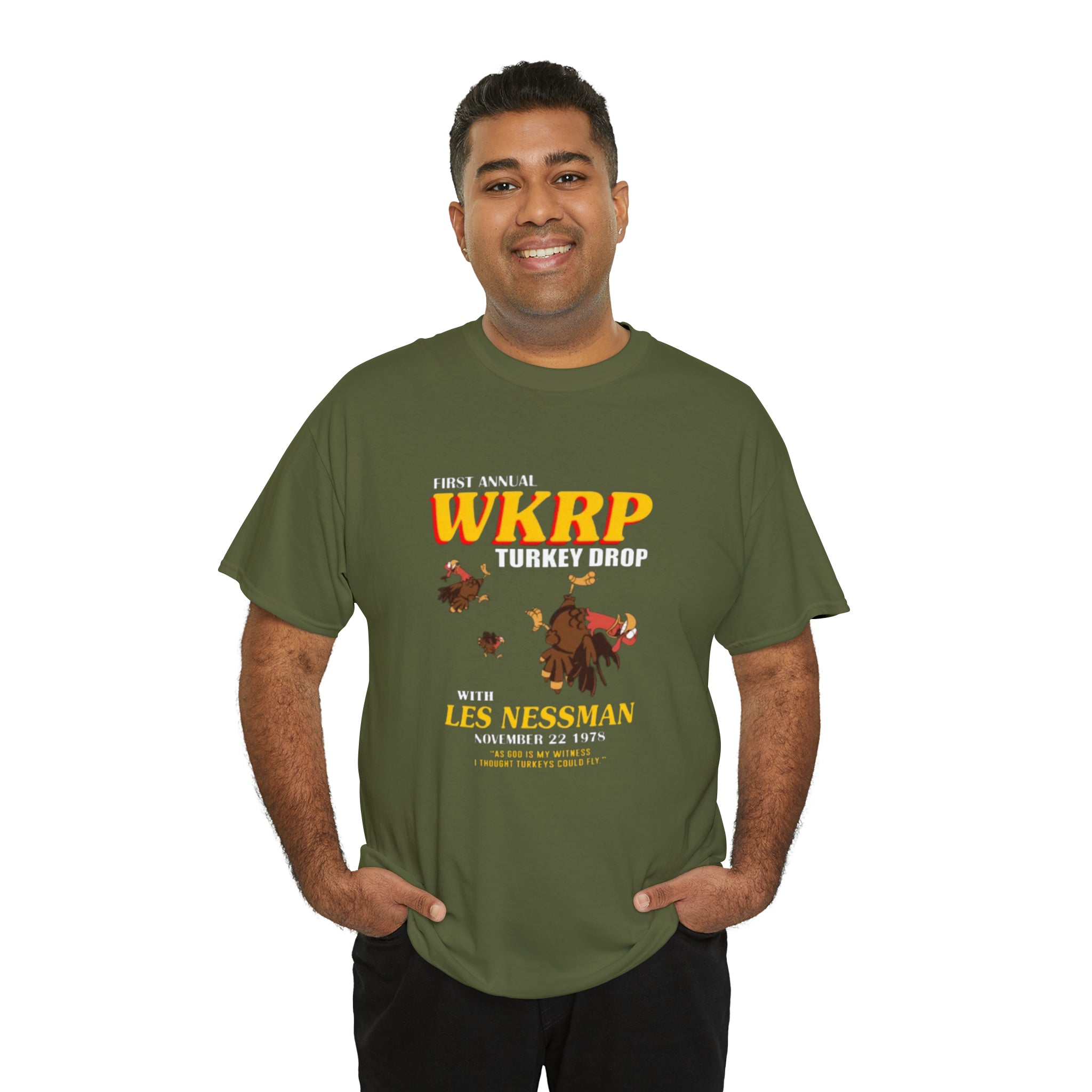 WKRP 70's TV Show- Unisex Heavy Cotton T-Shirt - Creations by Chris and Carlos