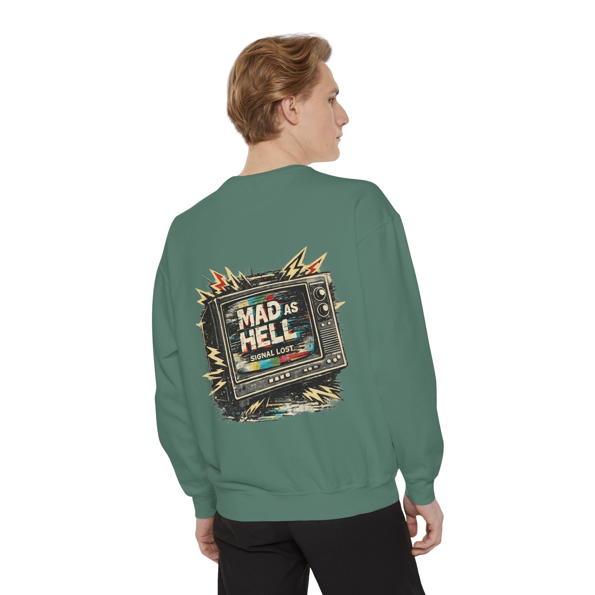 Mad As Hell TV Network Sweatshirt — Vintage Protest Graphic Crewneck - Creations by Chris and Carlos