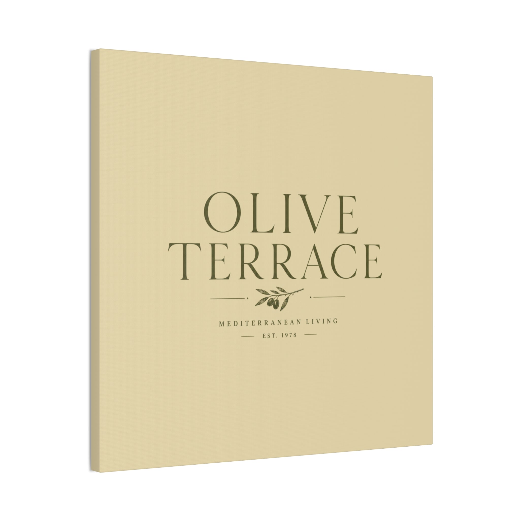 Olive Terrace Canvas Wall Art — Mediterranean Living Stretched Canvas - Creations by Chris and Carlos