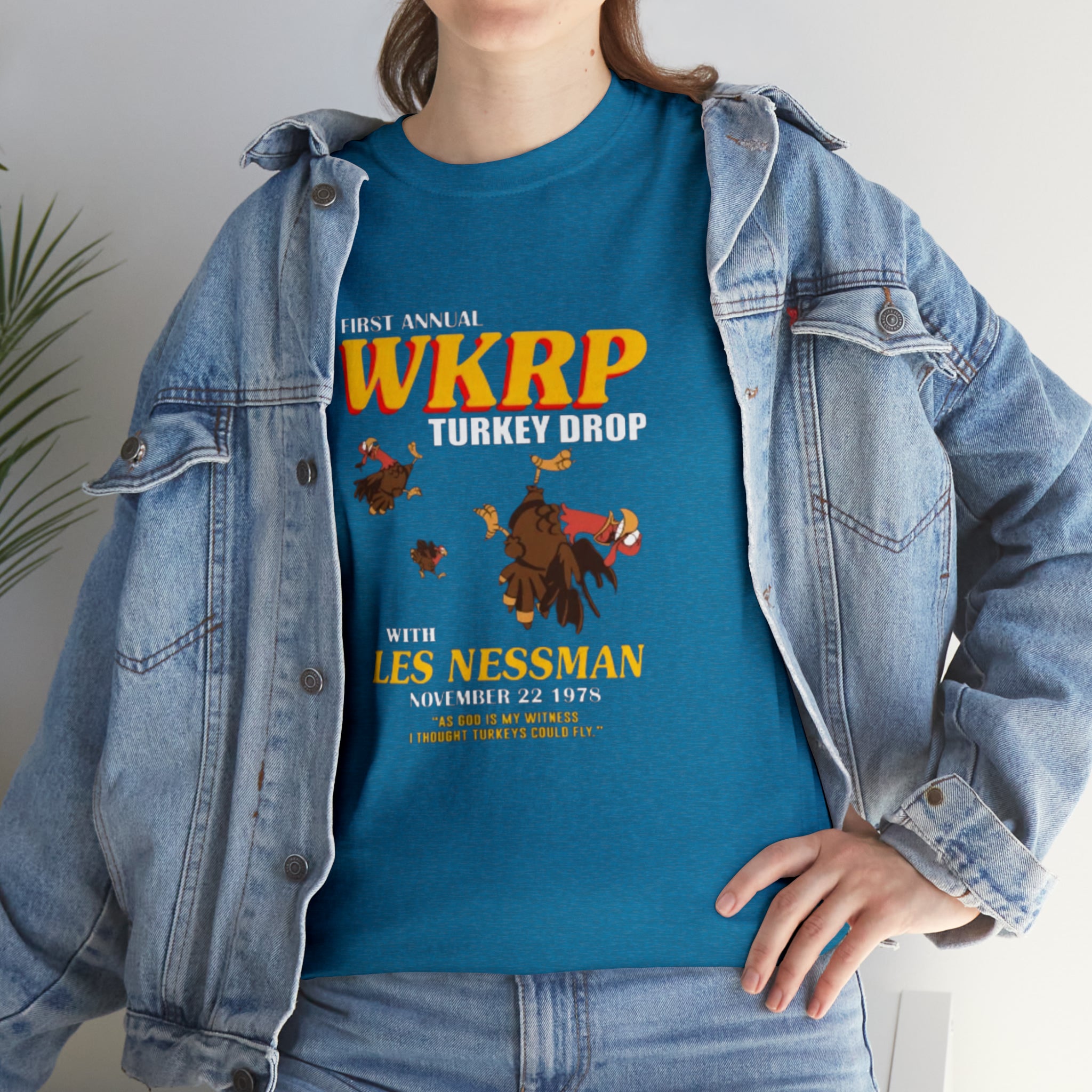WKRP 70's TV Show- Unisex Heavy Cotton T-Shirt - Creations by Chris and Carlos