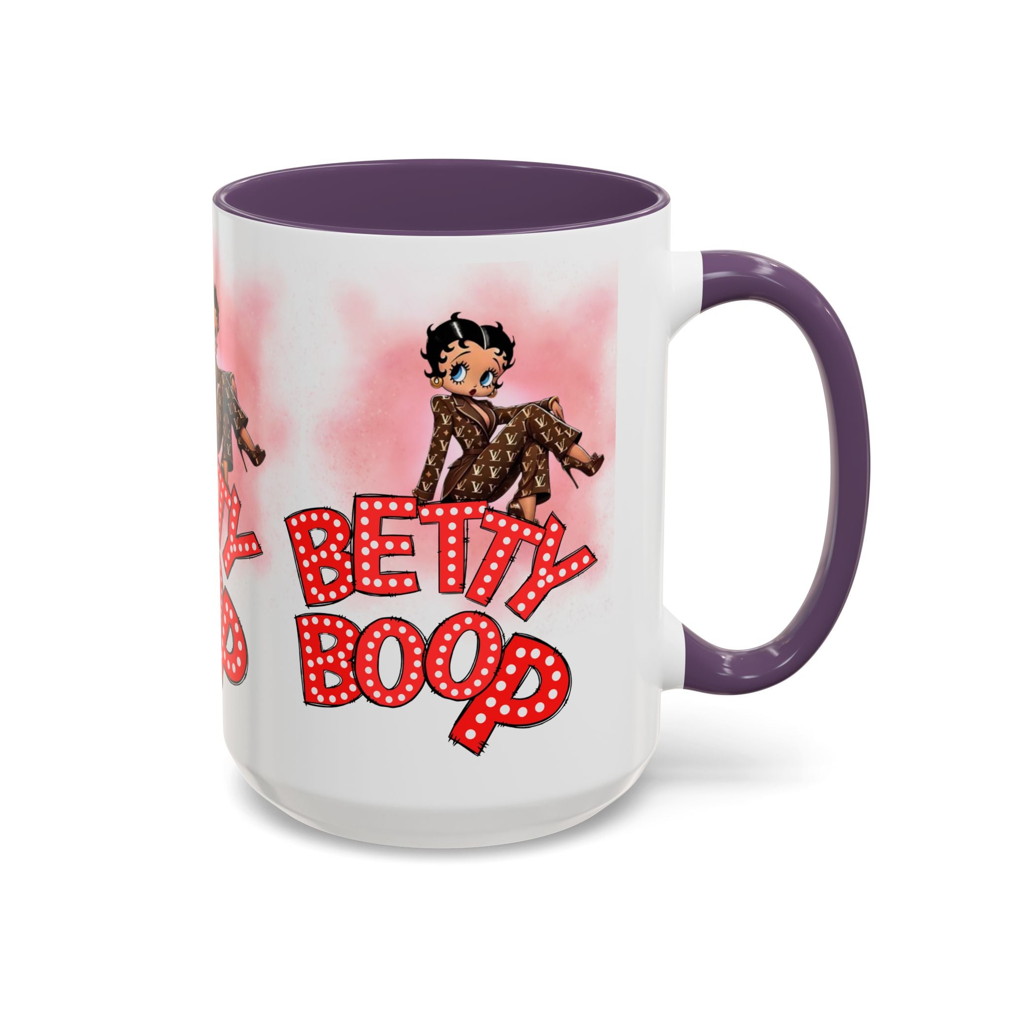 Betty Boop Pink Accent Coffee Mug — Retro Vintage Cartoon Tea Cup (11/15 oz) - Creations by Chris and Carlos