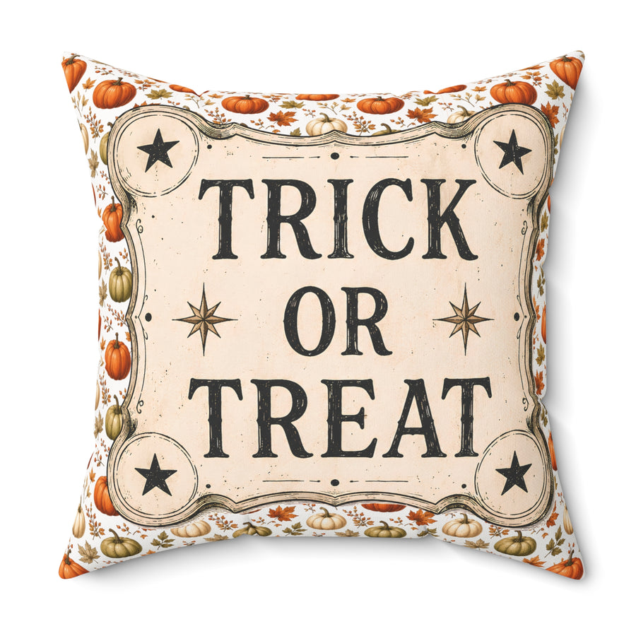 Vintage Witch Trick-or-Treat Throw Pillow – Old Soul Halloween Hollow™ | Candy Counter