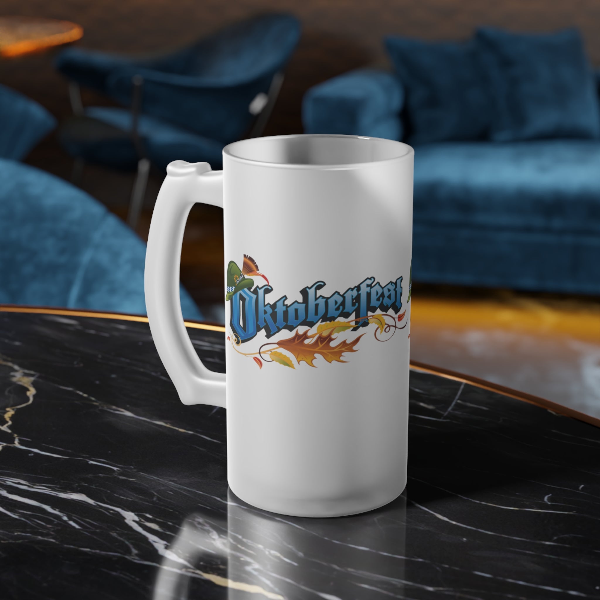 Oktoberfest- Frosted Glass Beer Mug - Creations by Chris and Carlos