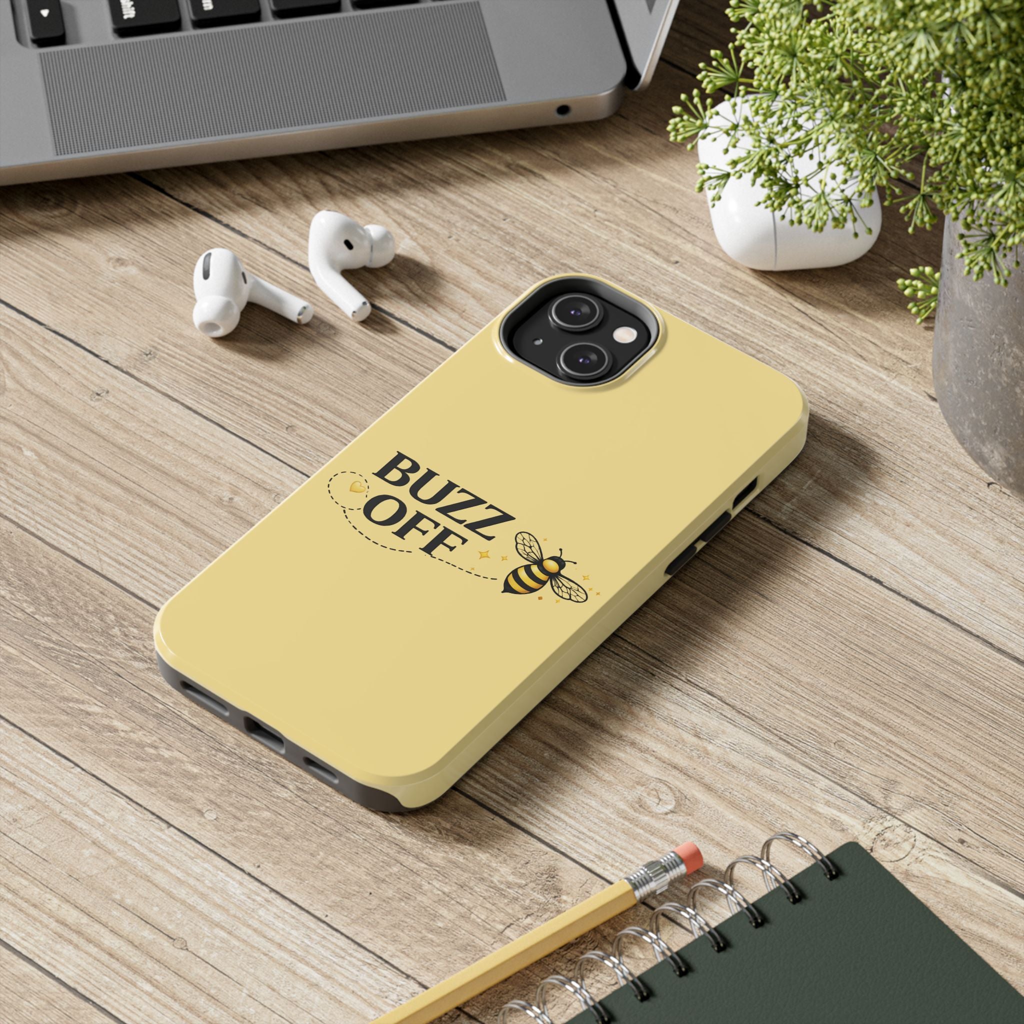 Buzz Off Bee Happy Always Phone Case - Creations by Chris and Carlos