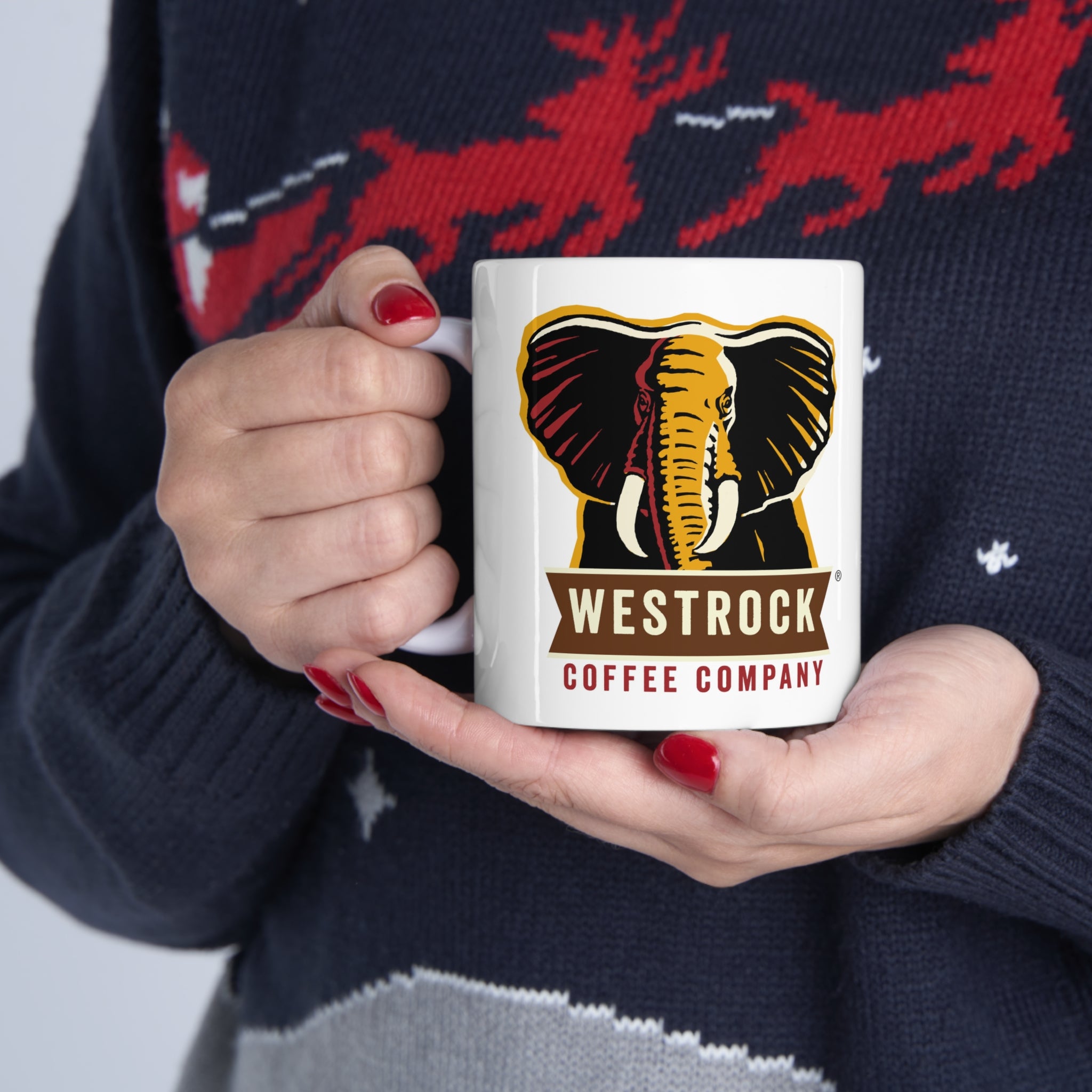 Westrock Coffee- White Ceramic Mug - Creations by Chris and Carlos