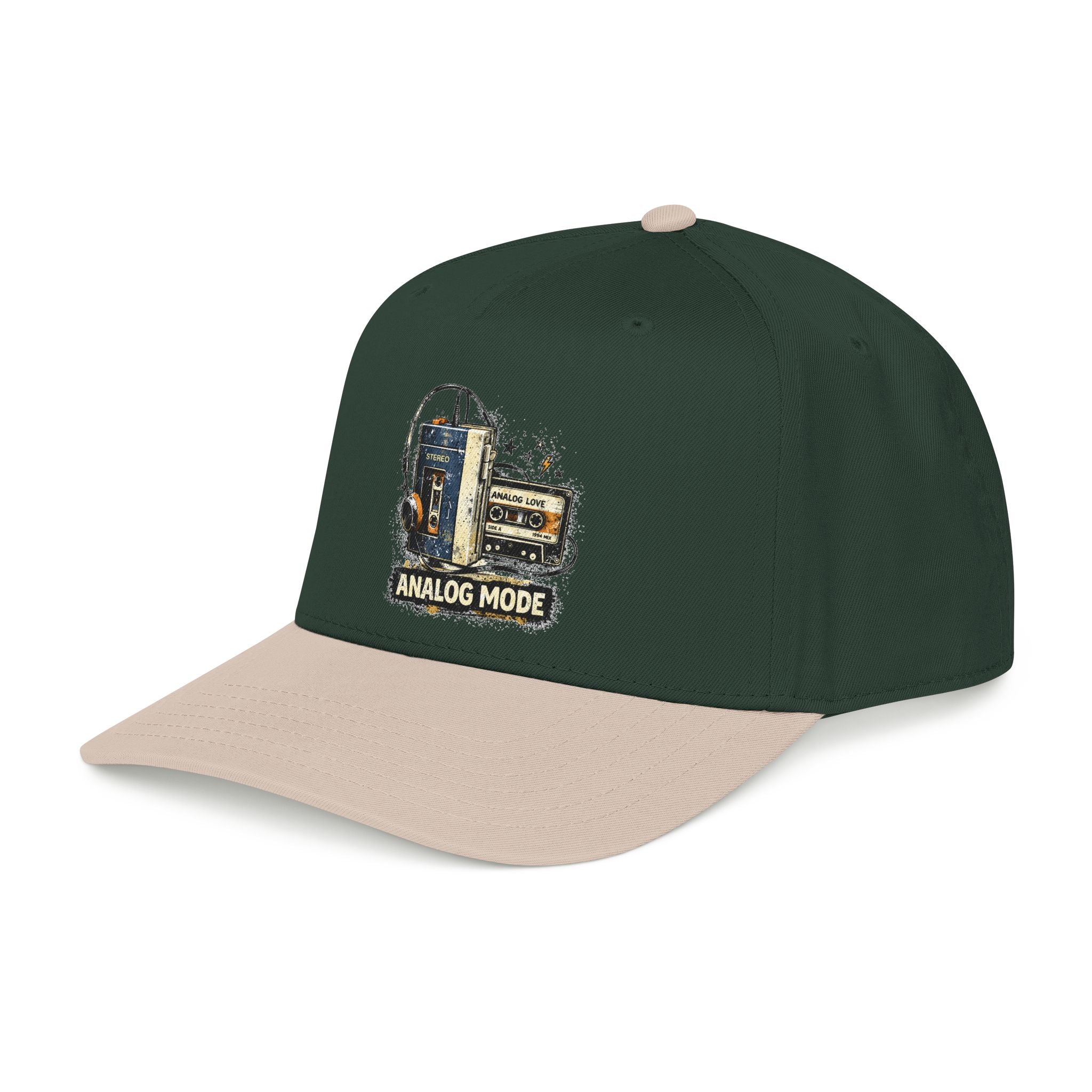 Analog Mode Baseball Cap — Vintage Camera & Tape Retro Hat - Creations by Chris and Carlos