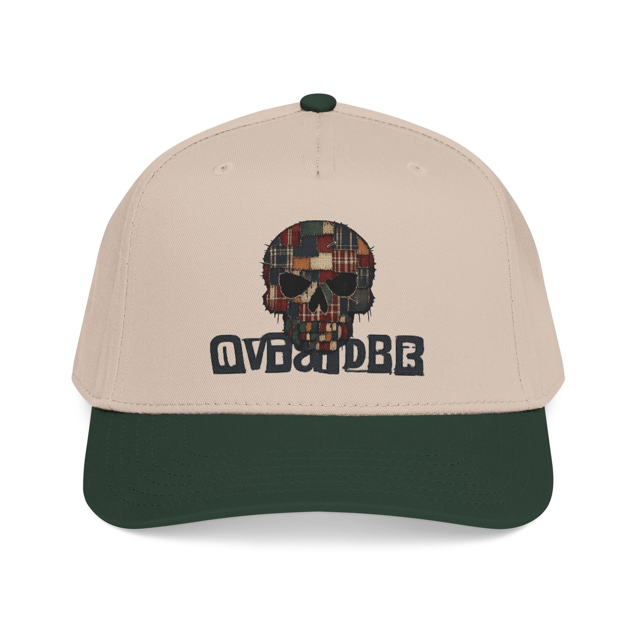 Patchwork Skull Baseball Cap — Vintage Plaid Skull Embroidered Hat - Creations by Chris and Carlos