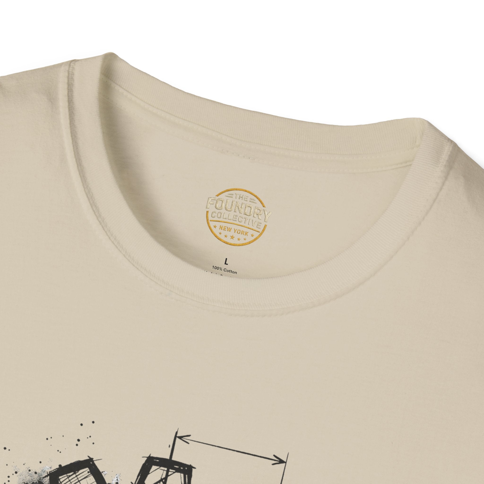 The Foundry Collective Gear Blueprint T-Shirt — Mechanical Engineering Sketch Tee - Creations by Chris and Carlos