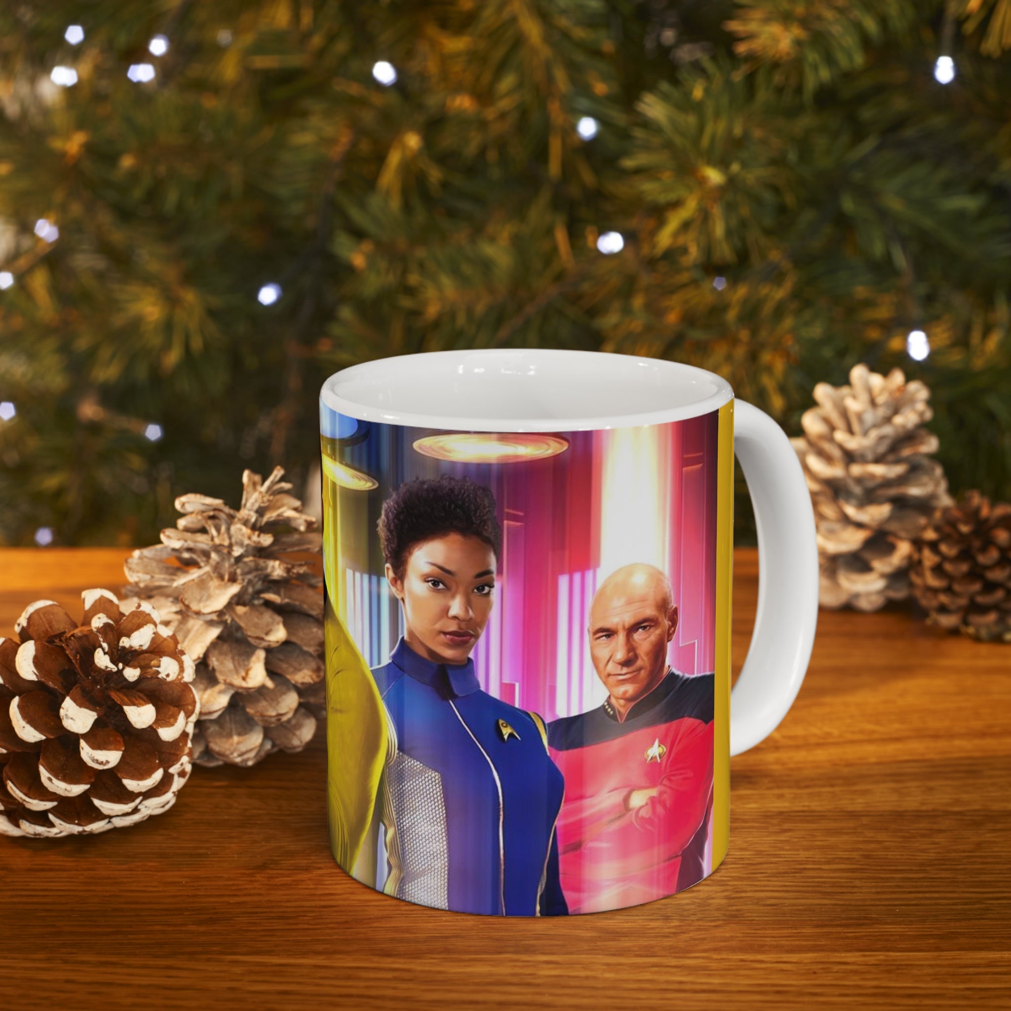 Star Trek USS Enterprise- White Ceramic Mug - Creations by Chris and Carlos