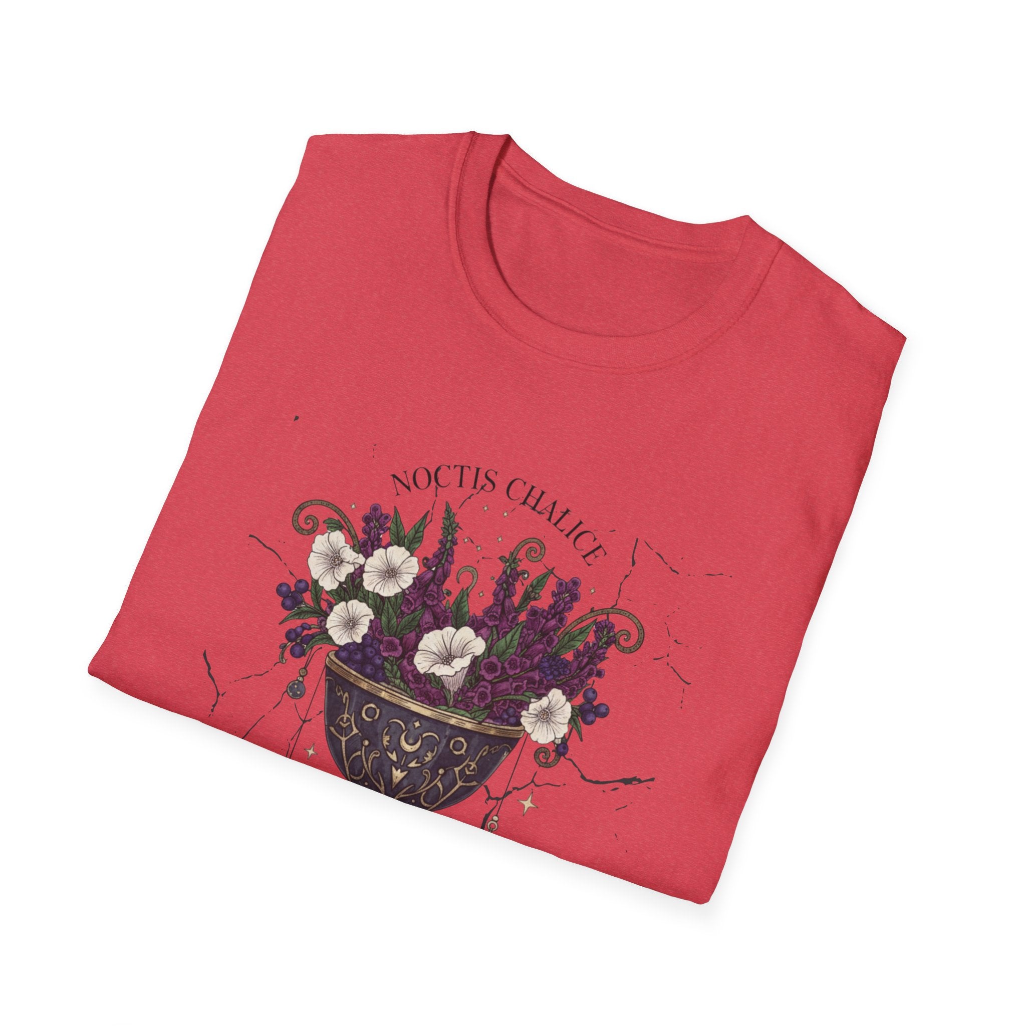 Occult Floral Chalice T-Shirt — 'Make Tea, Change Fate' Mystic Gothic Tee - Creations by Chris and Carlos