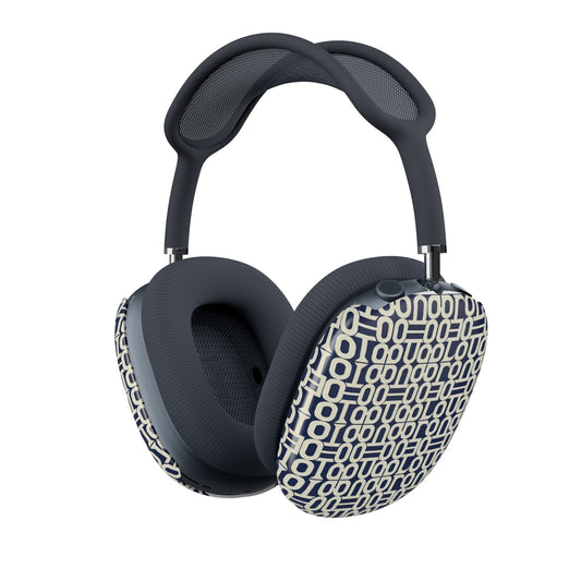 Prism Point Athletic Collection AirPods Max Shell Case — Navy Geo Pattern Ear Pad Covers - Creations by Chris and Carlos