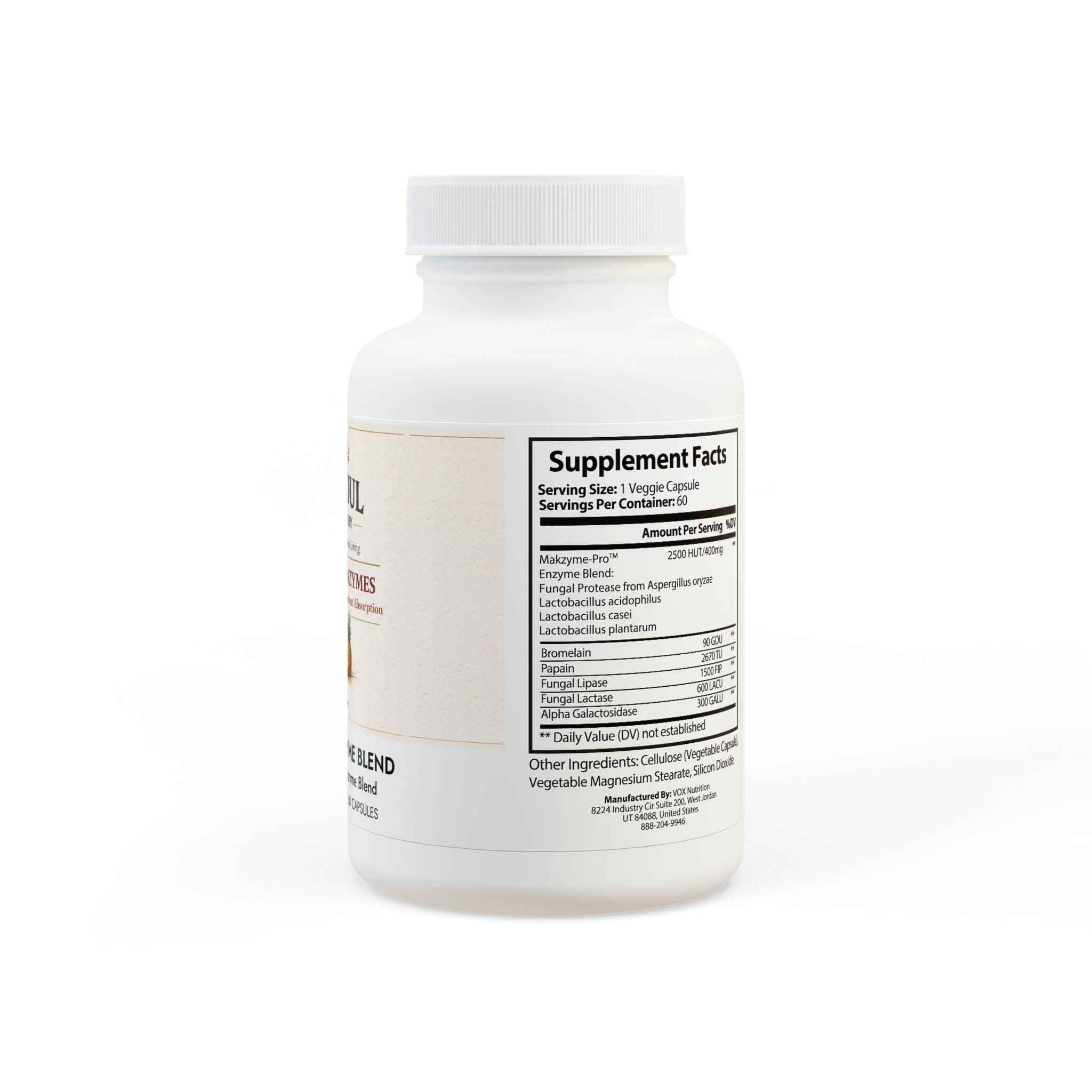 Digestive Enzyme Blend Supplement (60 Capsules) - Creations by Chris and Carlos