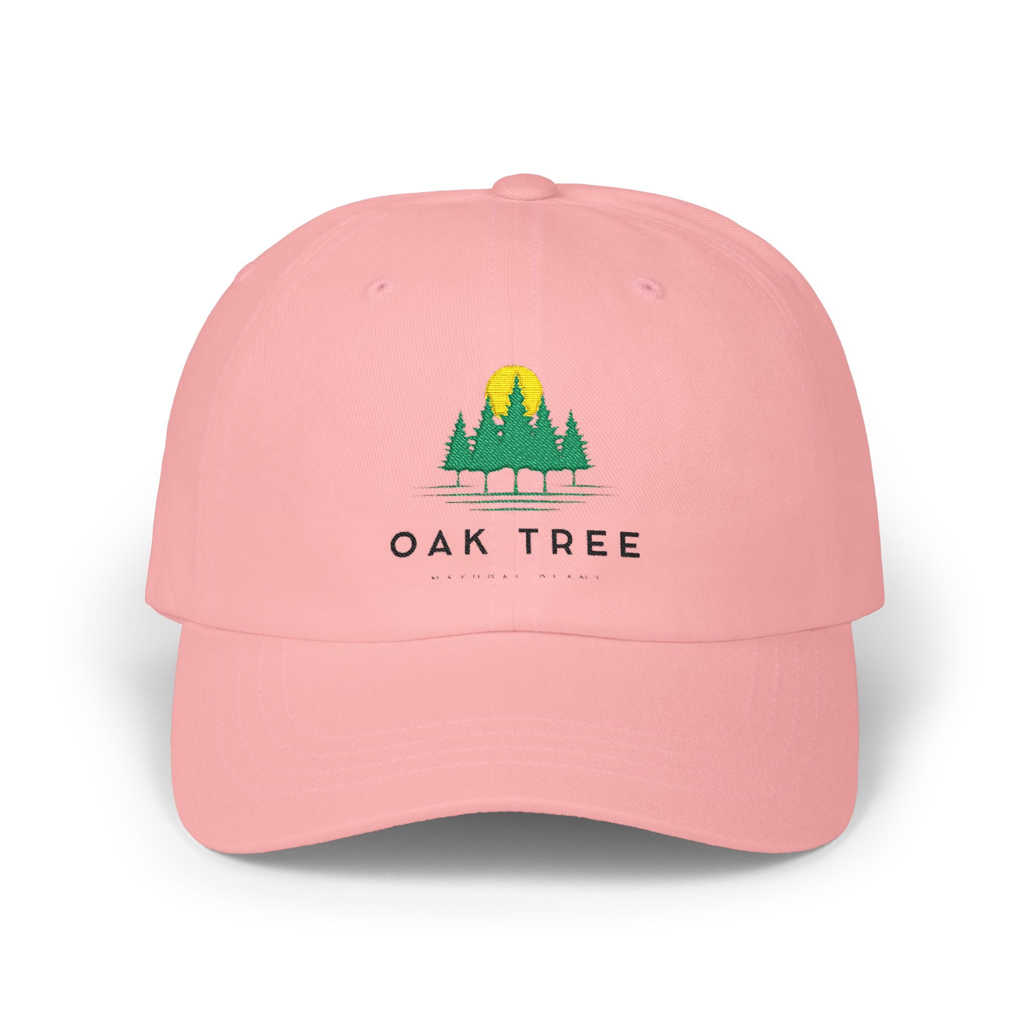 Oak Tree Dad Cap — Embroidered Forest Sunrise Baseball Hat - Creations by Chris and Carlos