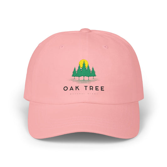 Oak Tree Dad Cap — Embroidered Forest Sunrise Baseball Hat - Creations by Chris and Carlos
