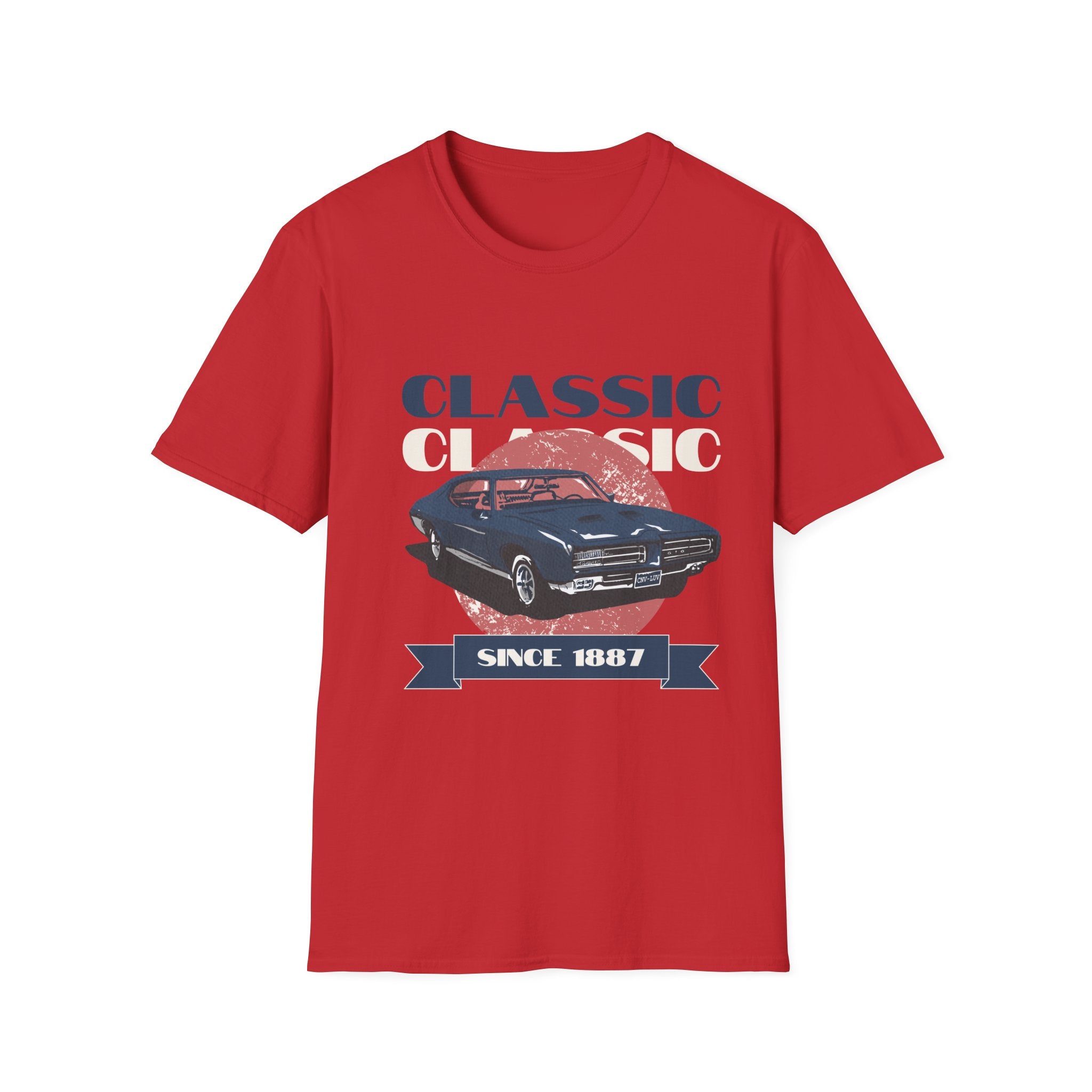Classic Car Graphic T-Shirt — “Classic Since 1887” Vintage Auto Tee - Creations by Chris and Carlos