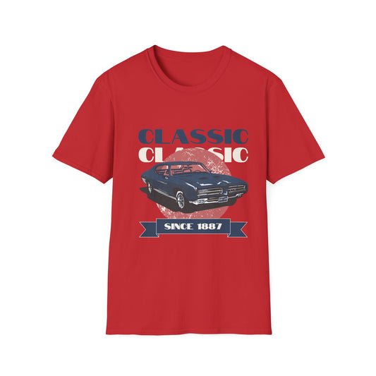 Classic Car Graphic T-Shirt — “Classic Since 1887” Vintage Auto Tee - Creations by Chris and Carlos